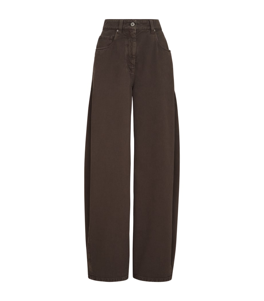 Brunello Cucinelli Womens Wide-Leg Jeans Image 1