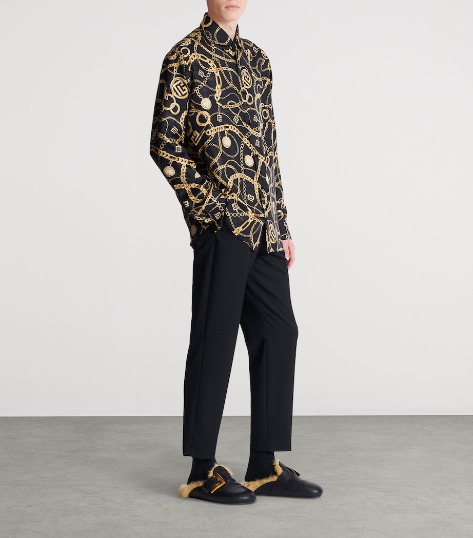 Silk Chain Print Shirt EAD NOIR/OR Image 6