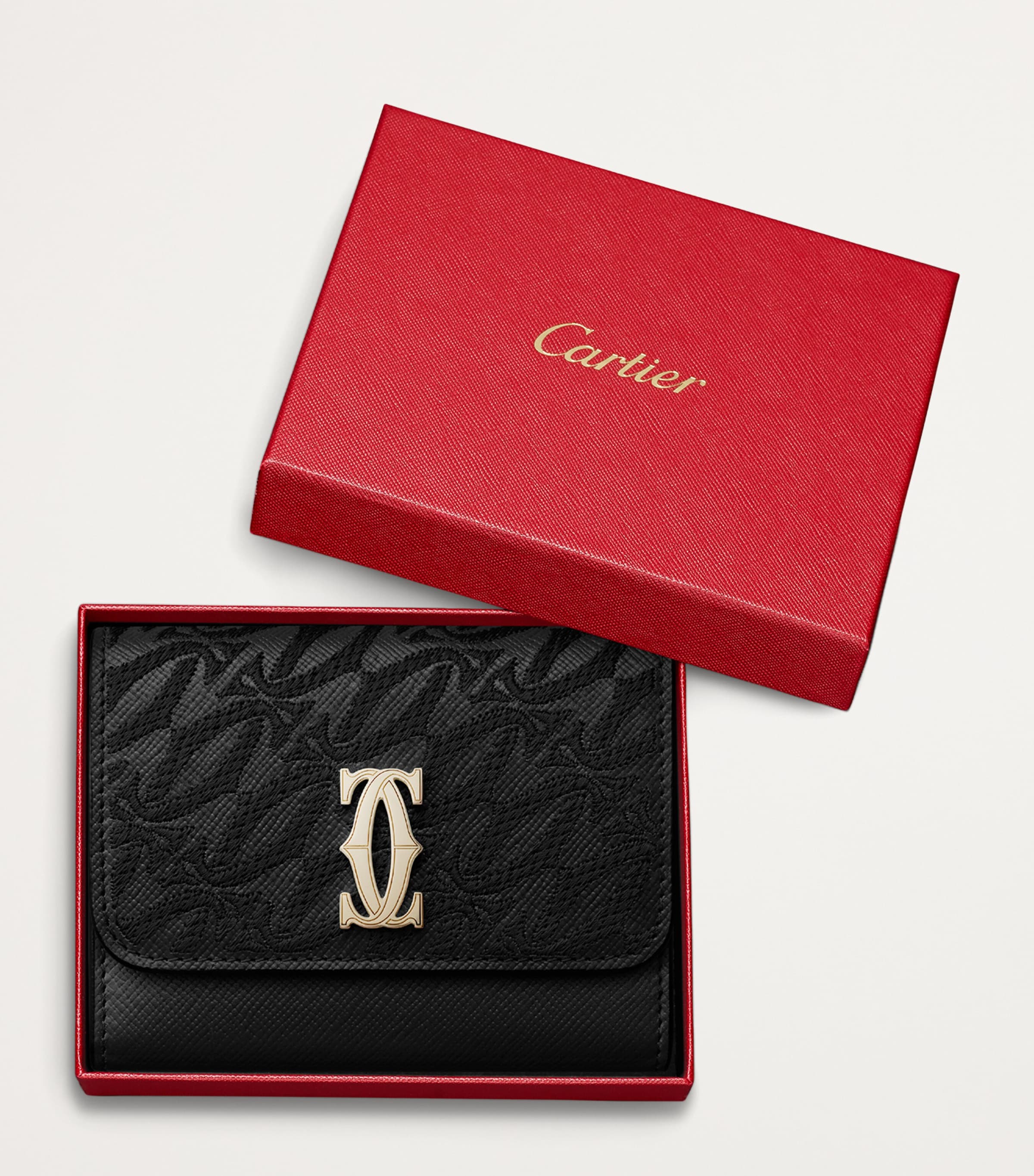 Mini Leather C de Cartier Wallet BLACK Image 3