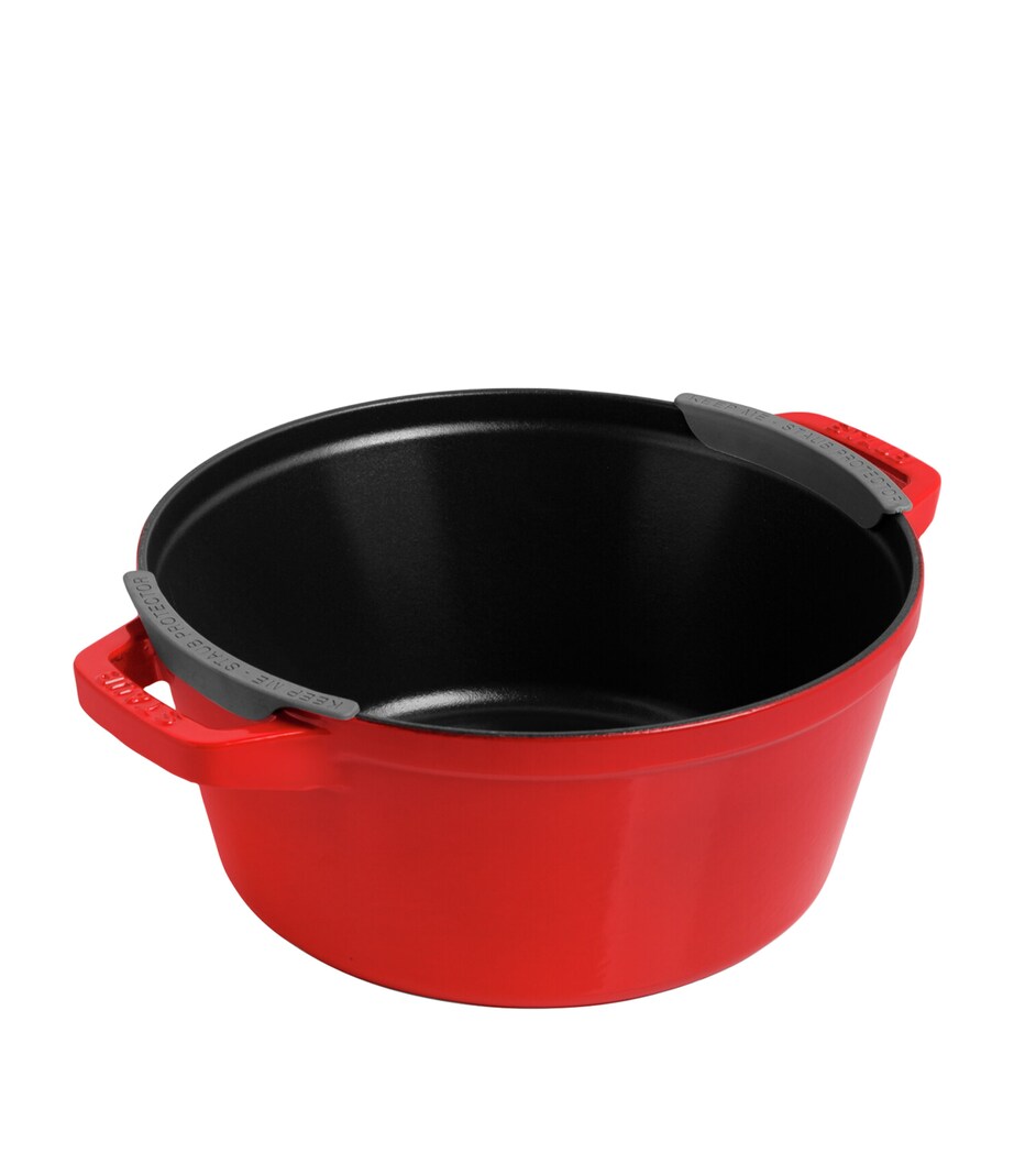 2-Piece Round Stackable Cocotte Set CHERRY Image 4