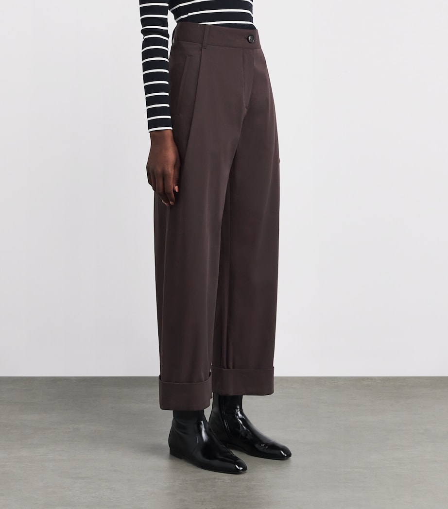 ME+EM Cotton-Blend Clever Tapered Chinos Chocolate Image 3
