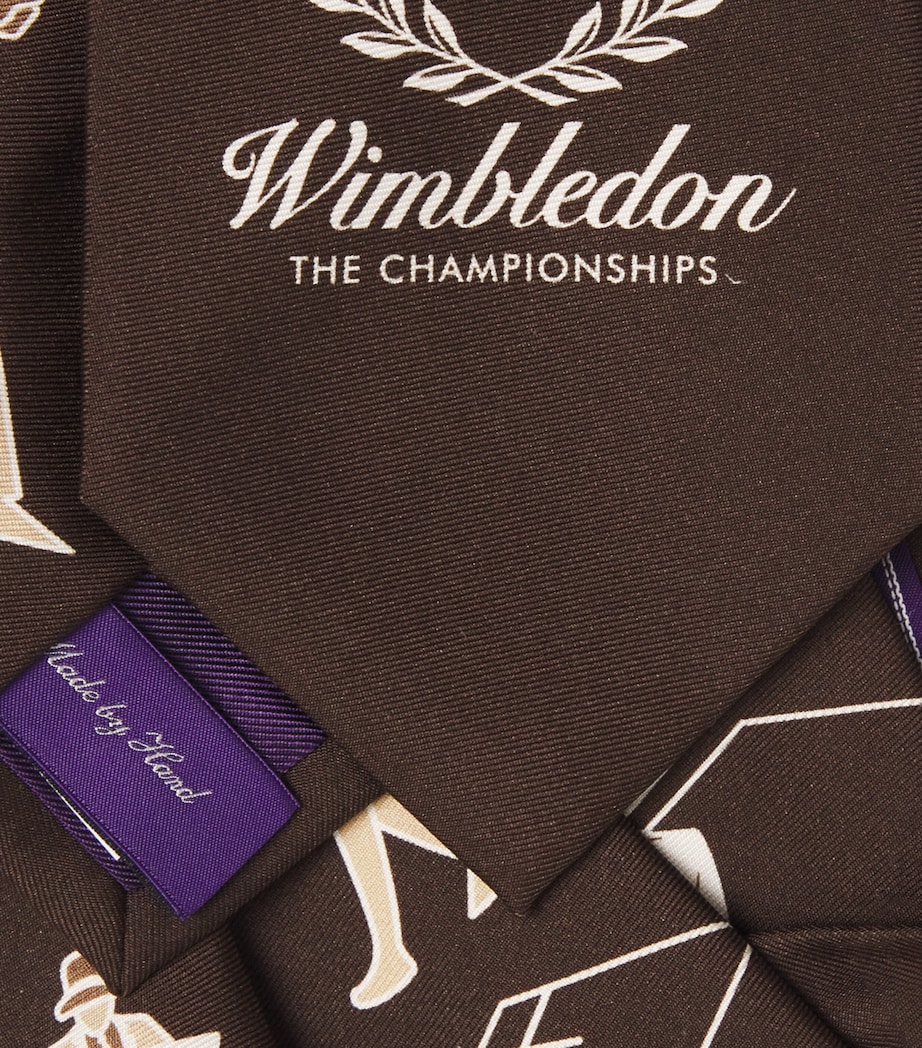Ralph Lauren Purple Label x Wimbledon Silk Tie Soft Mocha Image 3