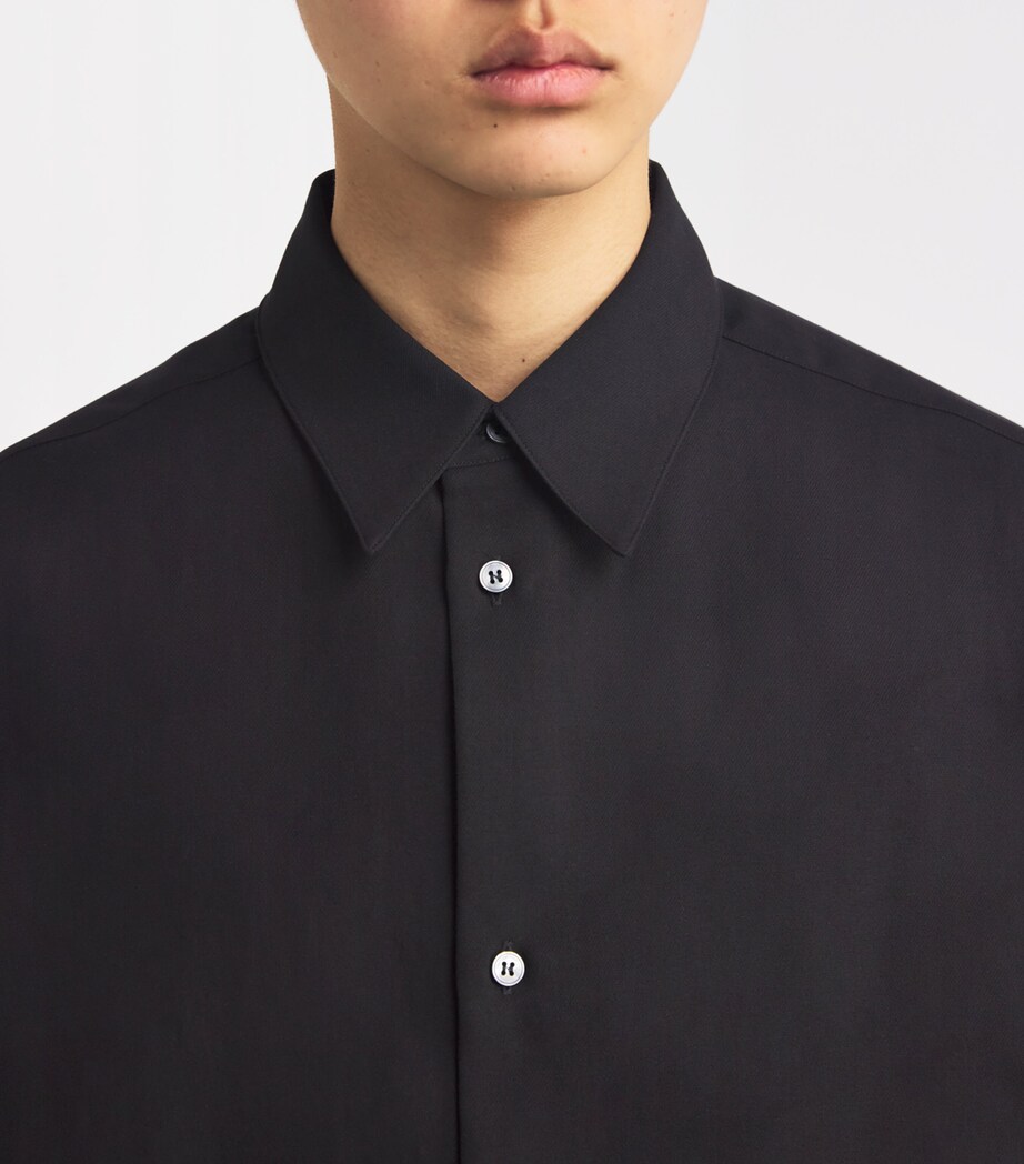 Studio Nicholson Mens Cotton-Blend Sorono Oversized Shirt Black Image 6