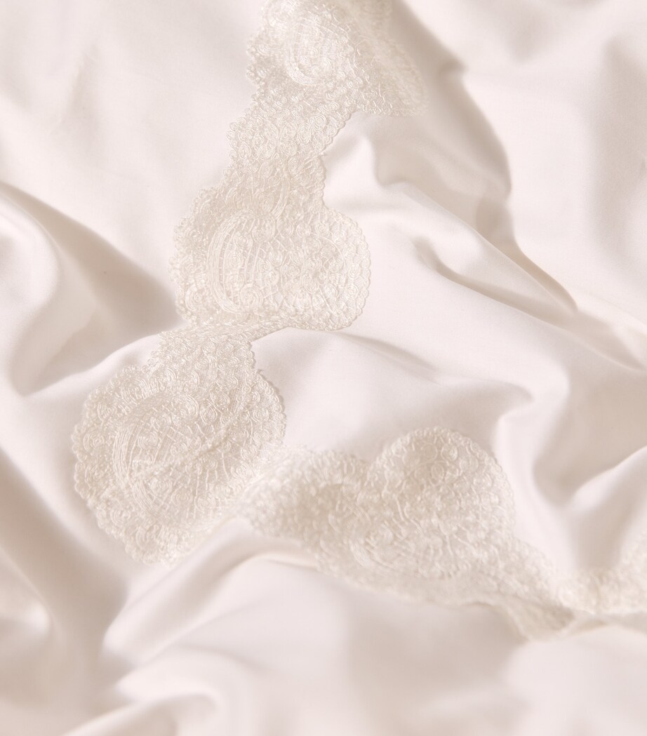 Harrods of London Éventail Super King Duvet Cover Set (260cm x 220cm) Ivory/ivory Image 5