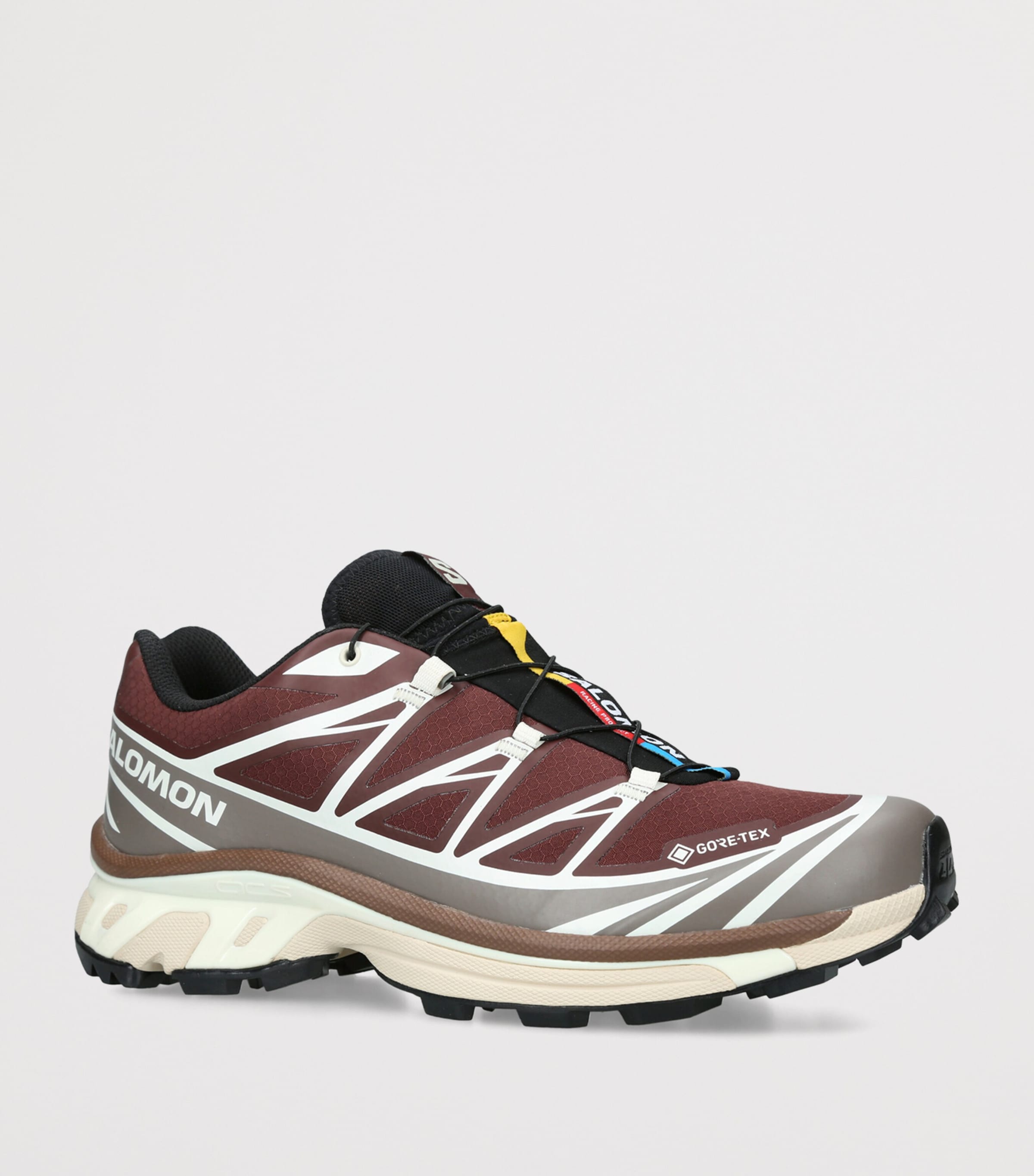 Salomon Mens XT-6 Gore-Tex Sneakers Wine Comb Image 3