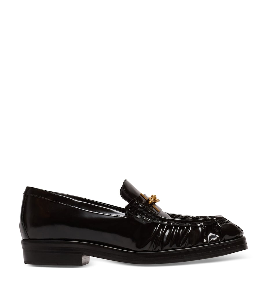 Glazed Leather Loafers 0PA NOIR Image 1