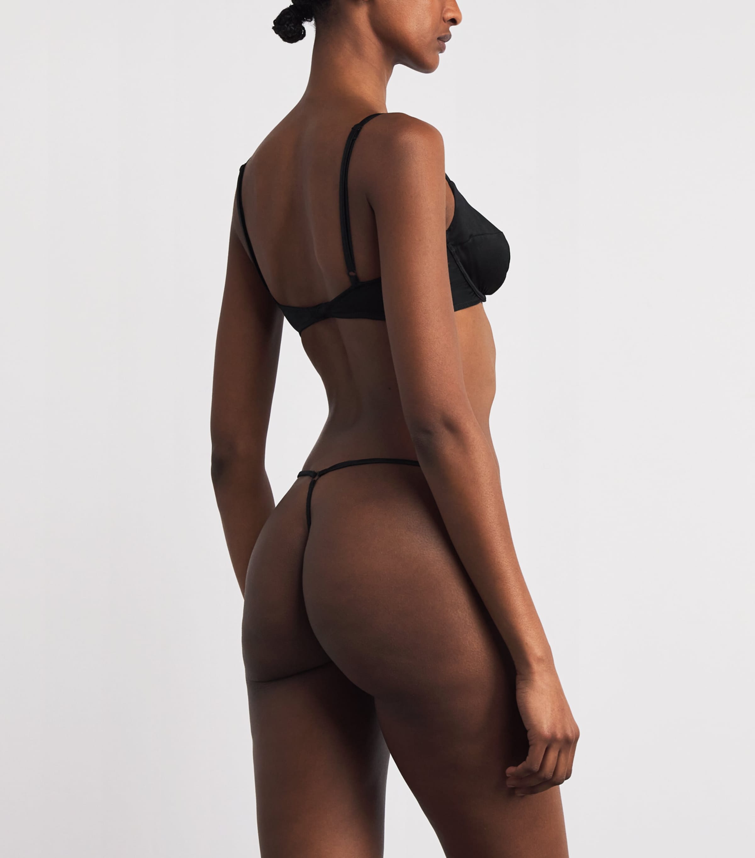 Stretch-Silk Tous Les Jours Thong BLACK 001 Image 3