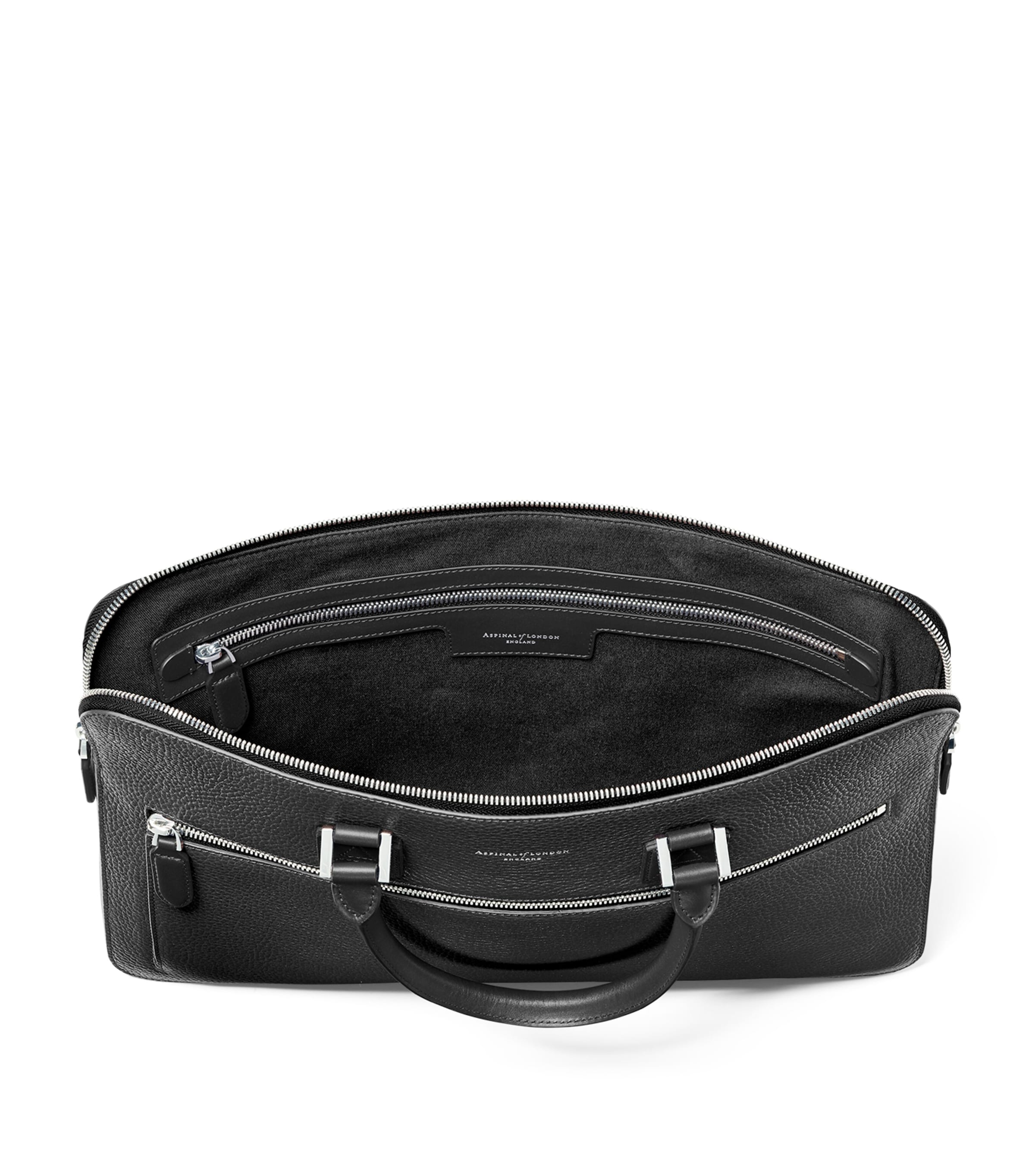 Leather Connaught Briefcase BLACK Image 2