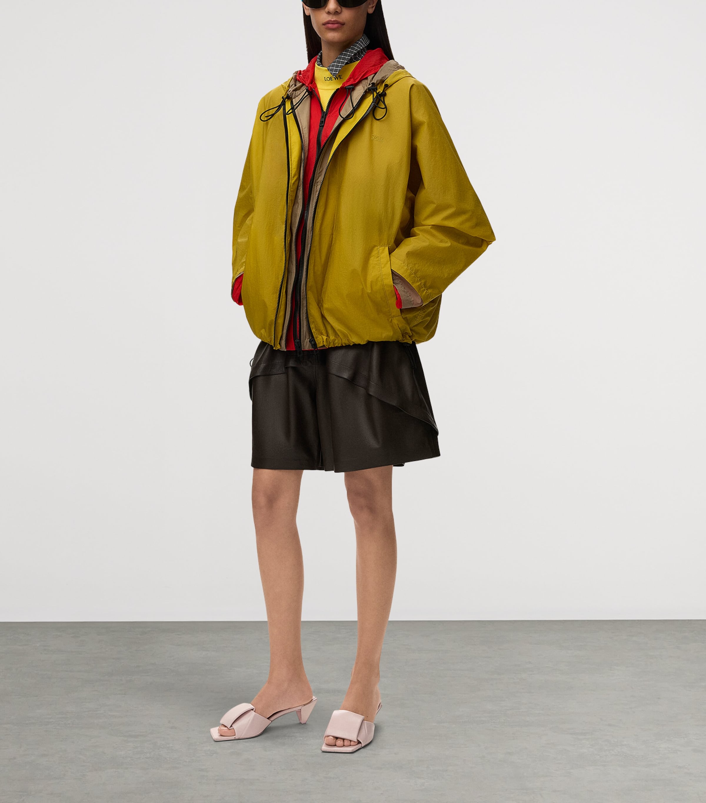 LOEWE Womens Technical Layered Jacket Yellow Image 2