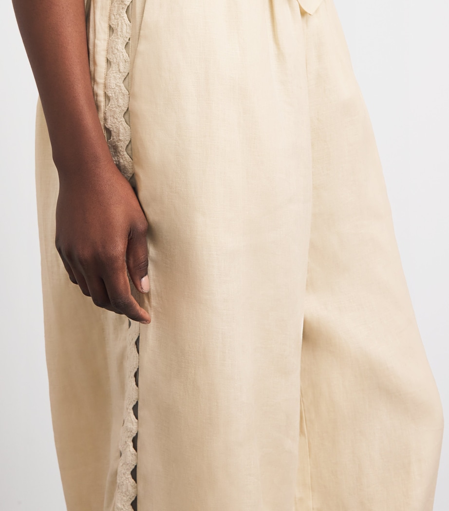 Simkhai Womens Linen-Hemp Selah Ballon Trousers Sand Image 3