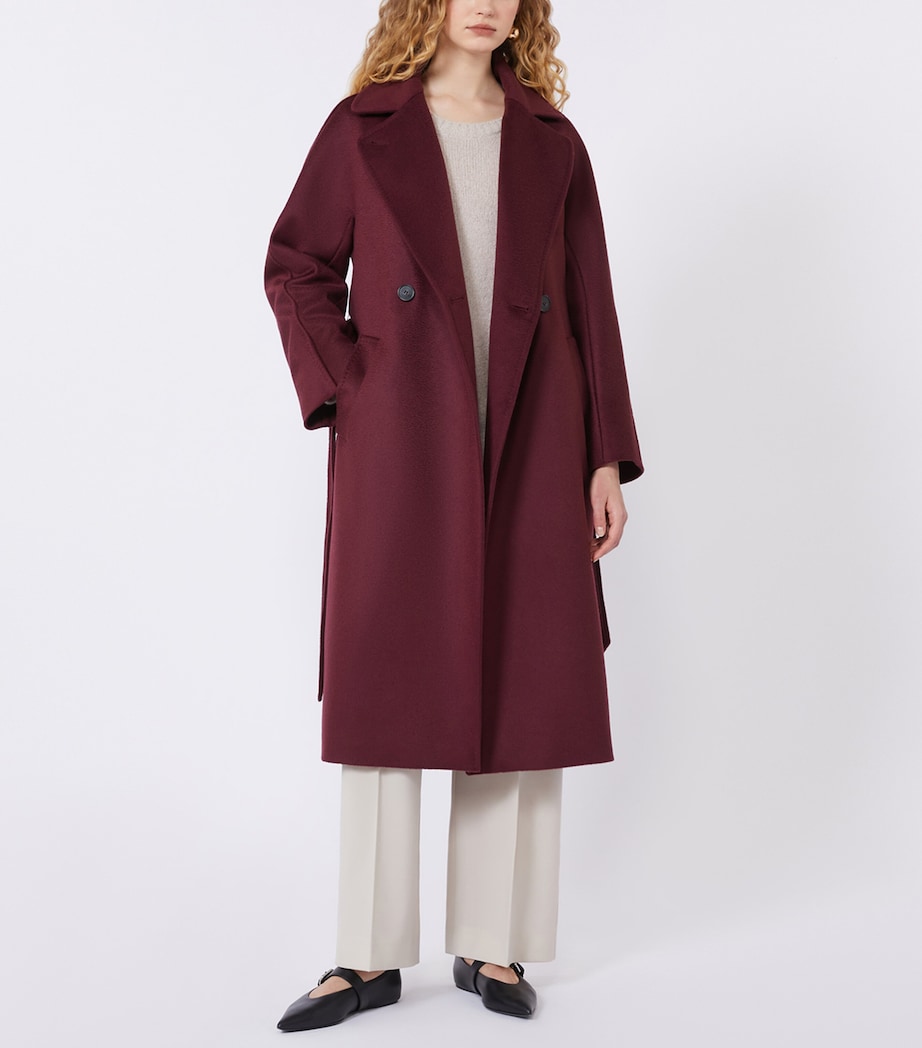 Virgin Wool Wrap Coat BORDEAUX Image 3