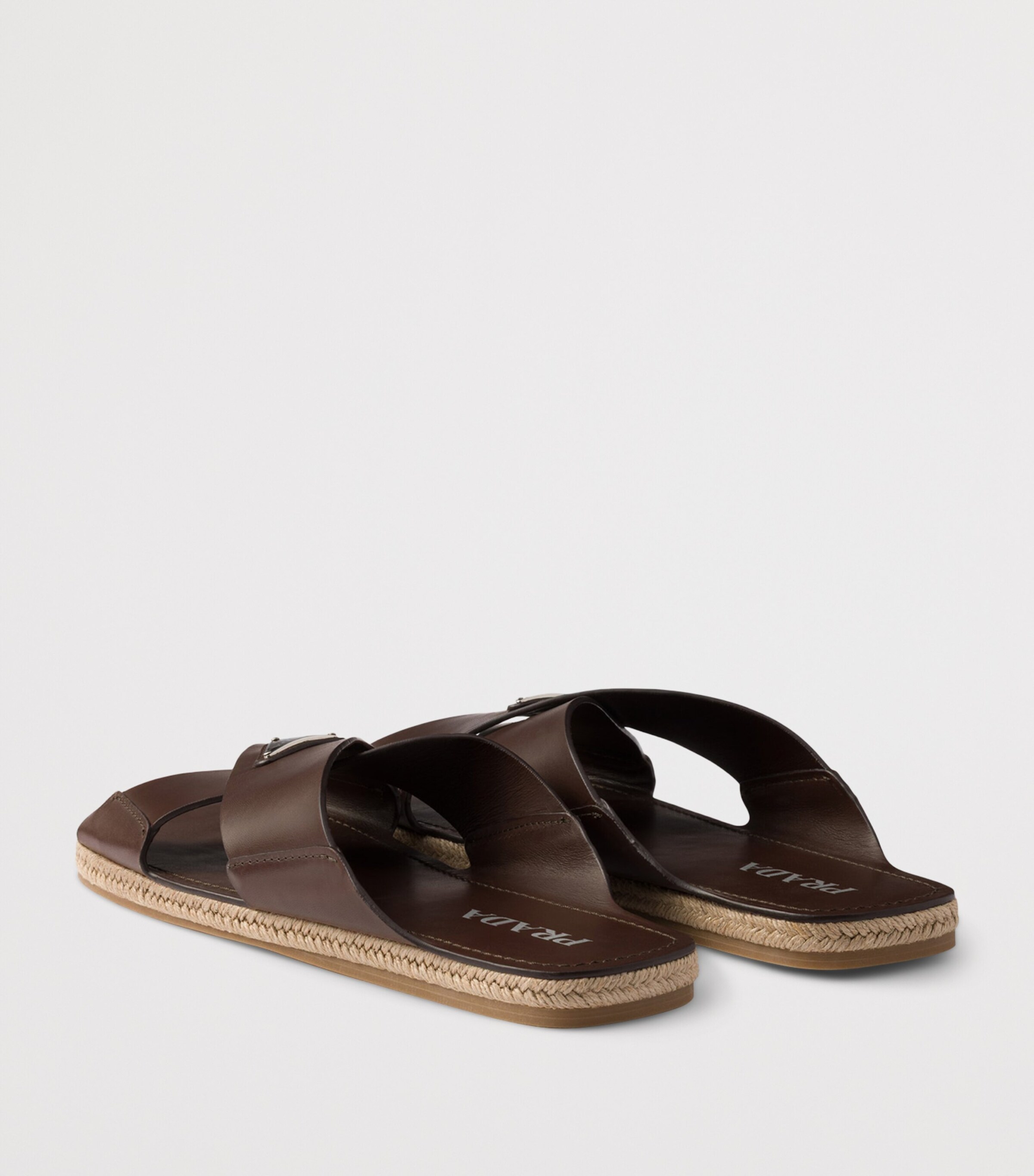 Prada Leather Crisscross Sandals Image 4