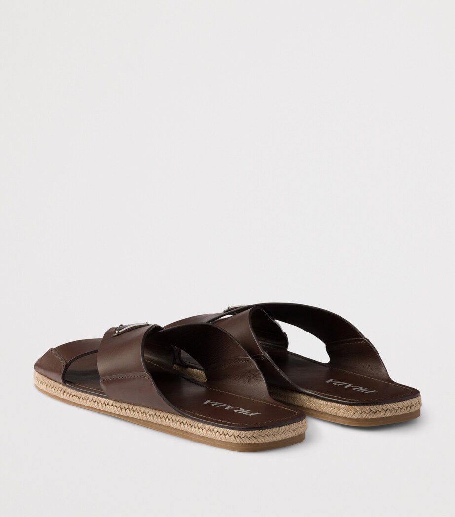 Prada Leather Crisscross Sandals Image 4
