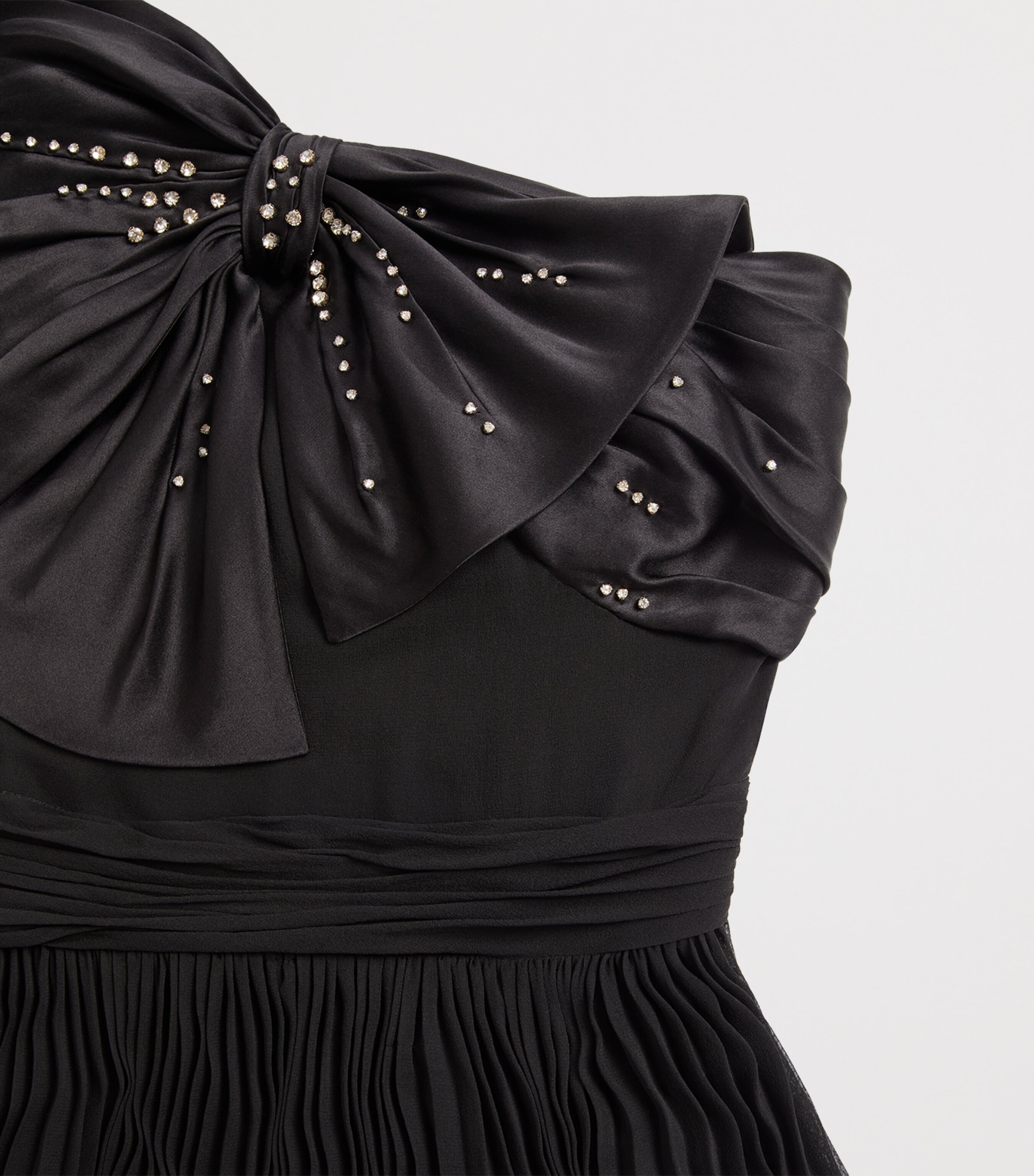Valentino Womens Silk Pleated Gown Nud Image 8