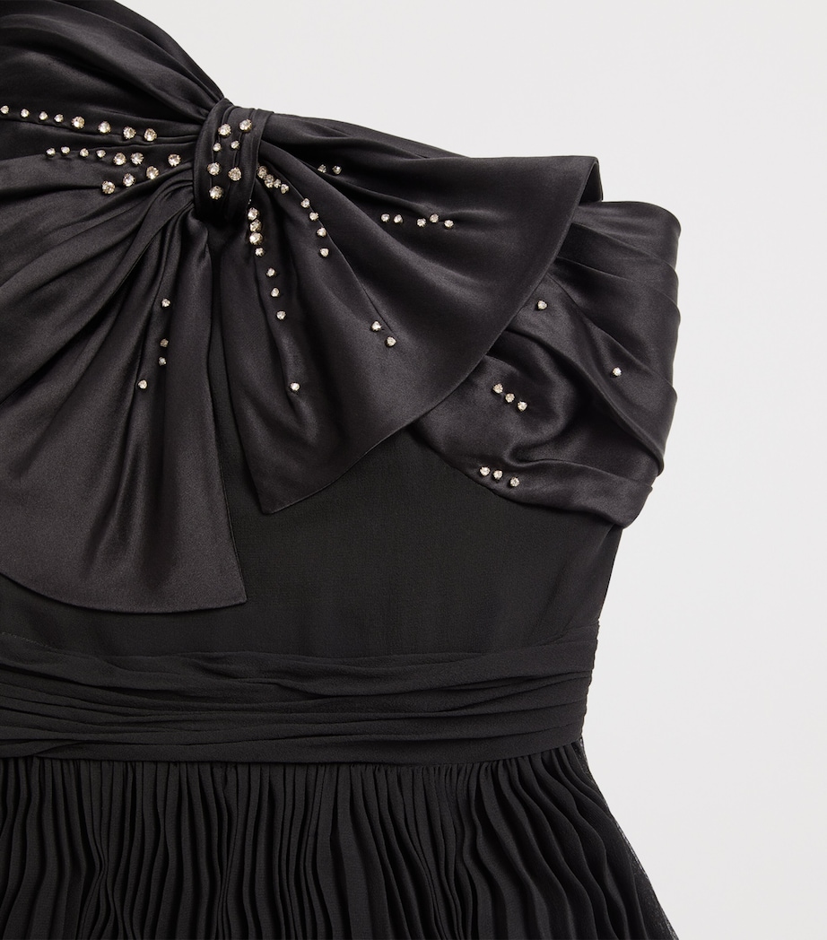Valentino Womens Silk Pleated Gown Nud Image 8