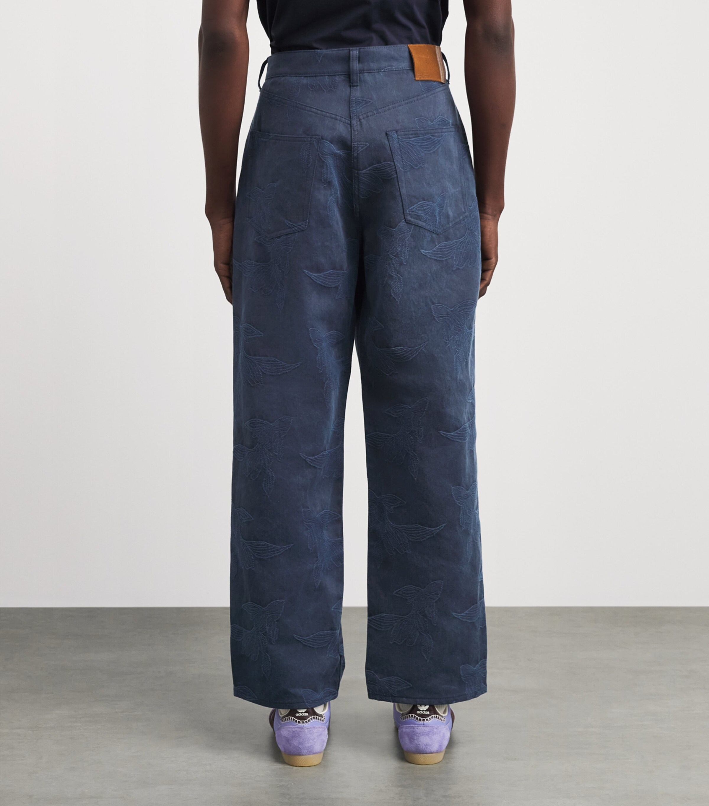 Paul Smith Mens Fish Embroidered Straight Jeans Image 5