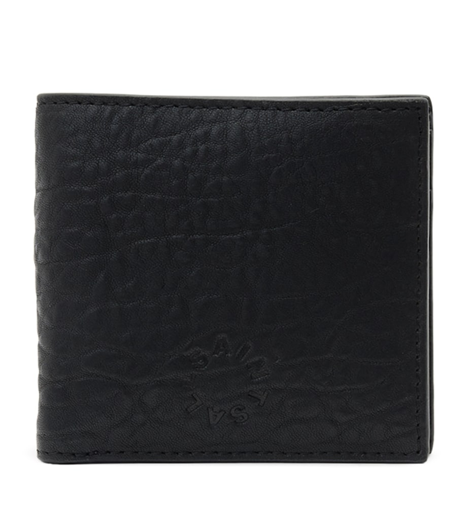 AllSaints Grained Leather Delph Bifold Wallet Black Image 1