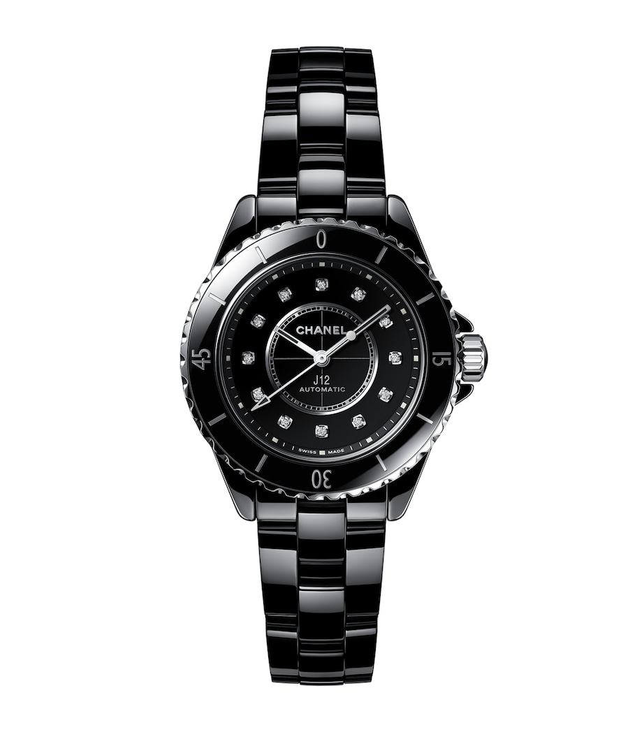 Ceramic, Steel and Diamond J12 Calibre 12.2 Watch 33mm BLACK Image 1