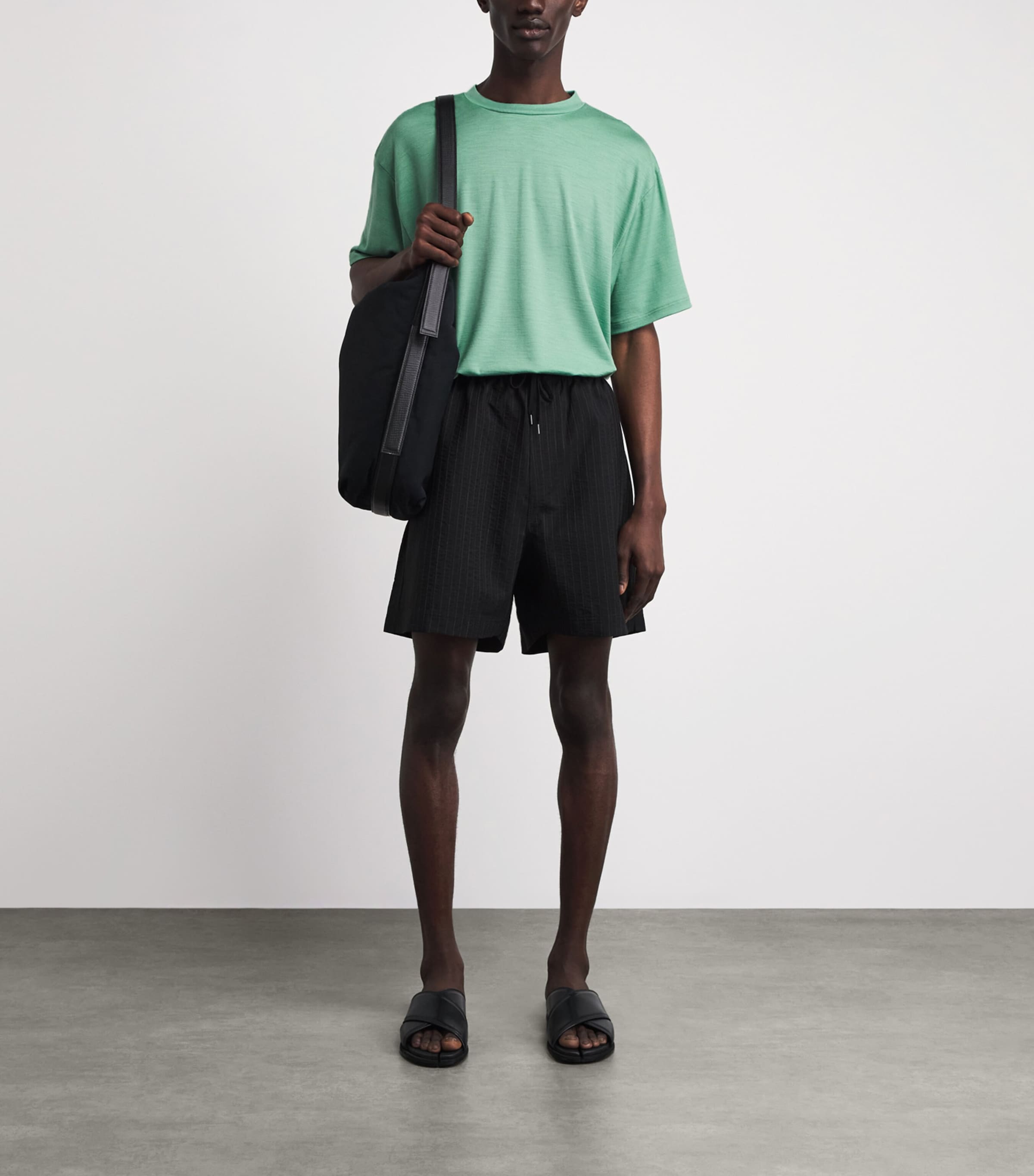 Studio Nicholson Mens Cotton Bric T-Shirt Apple Image 2