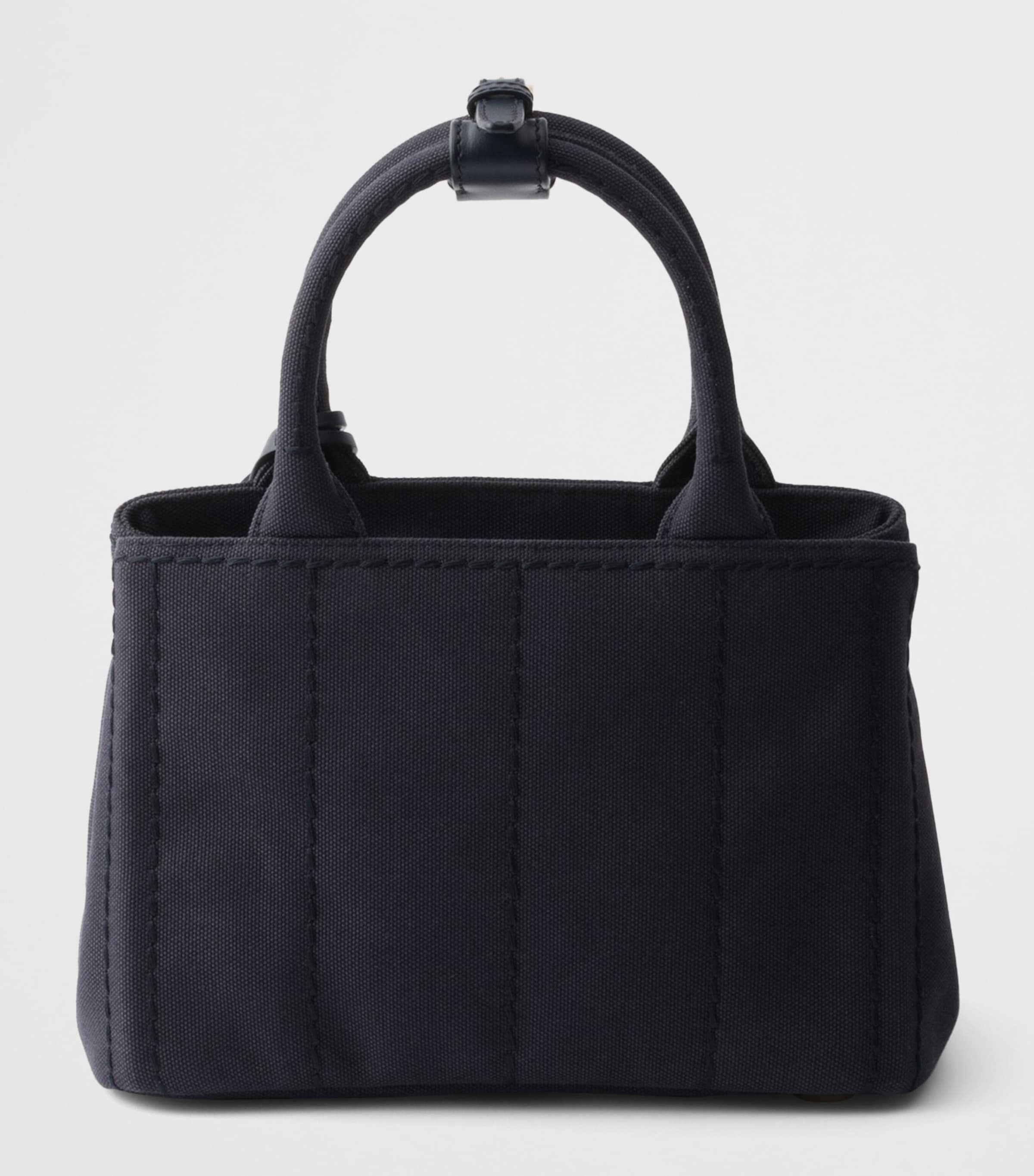 Prada Mini Cotton Jardinière Tote Bag Blue Image 3