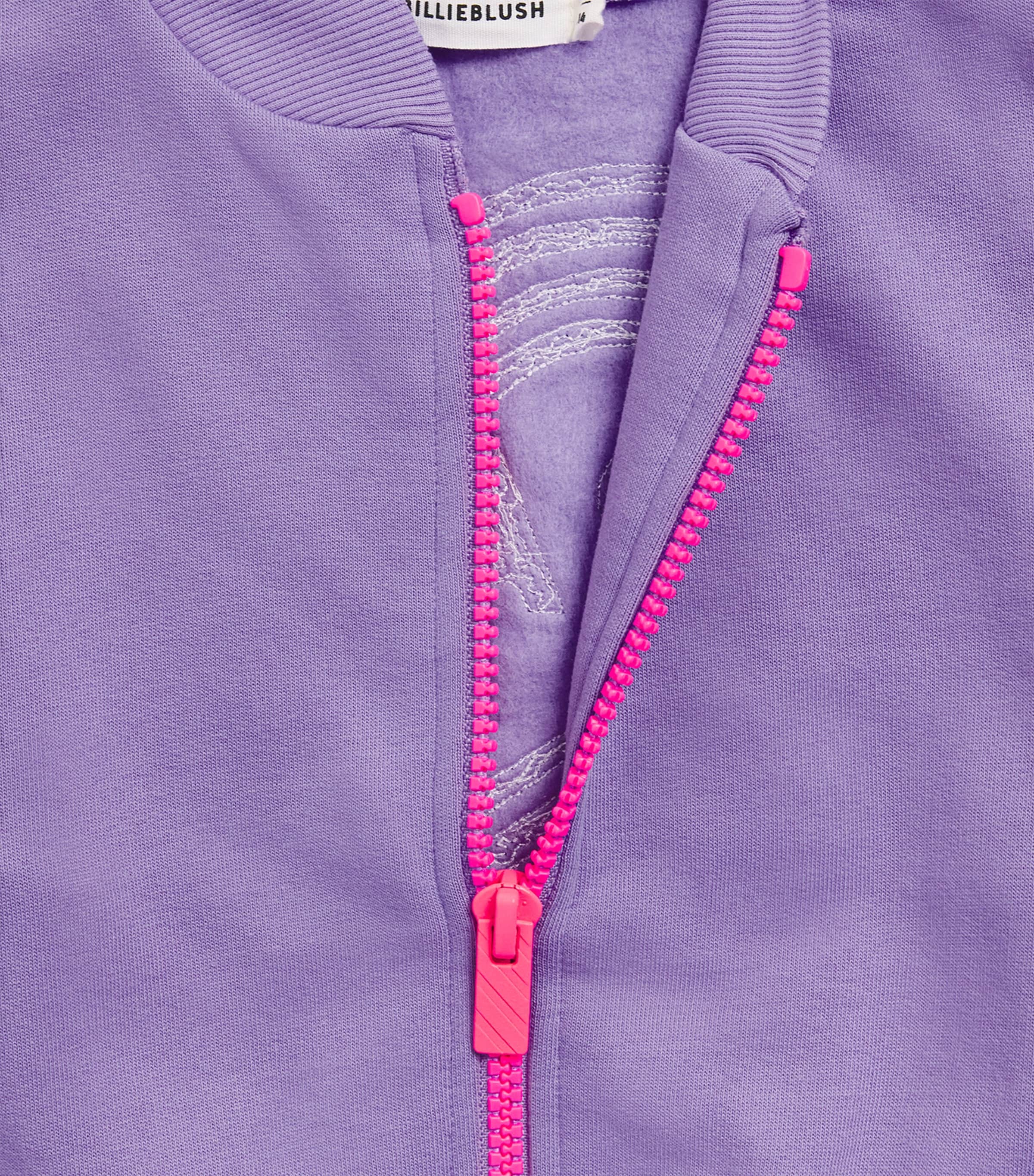 Billieblush Zip-Up Sweatshirt (2-12 Years) Purple Tulip Image 4