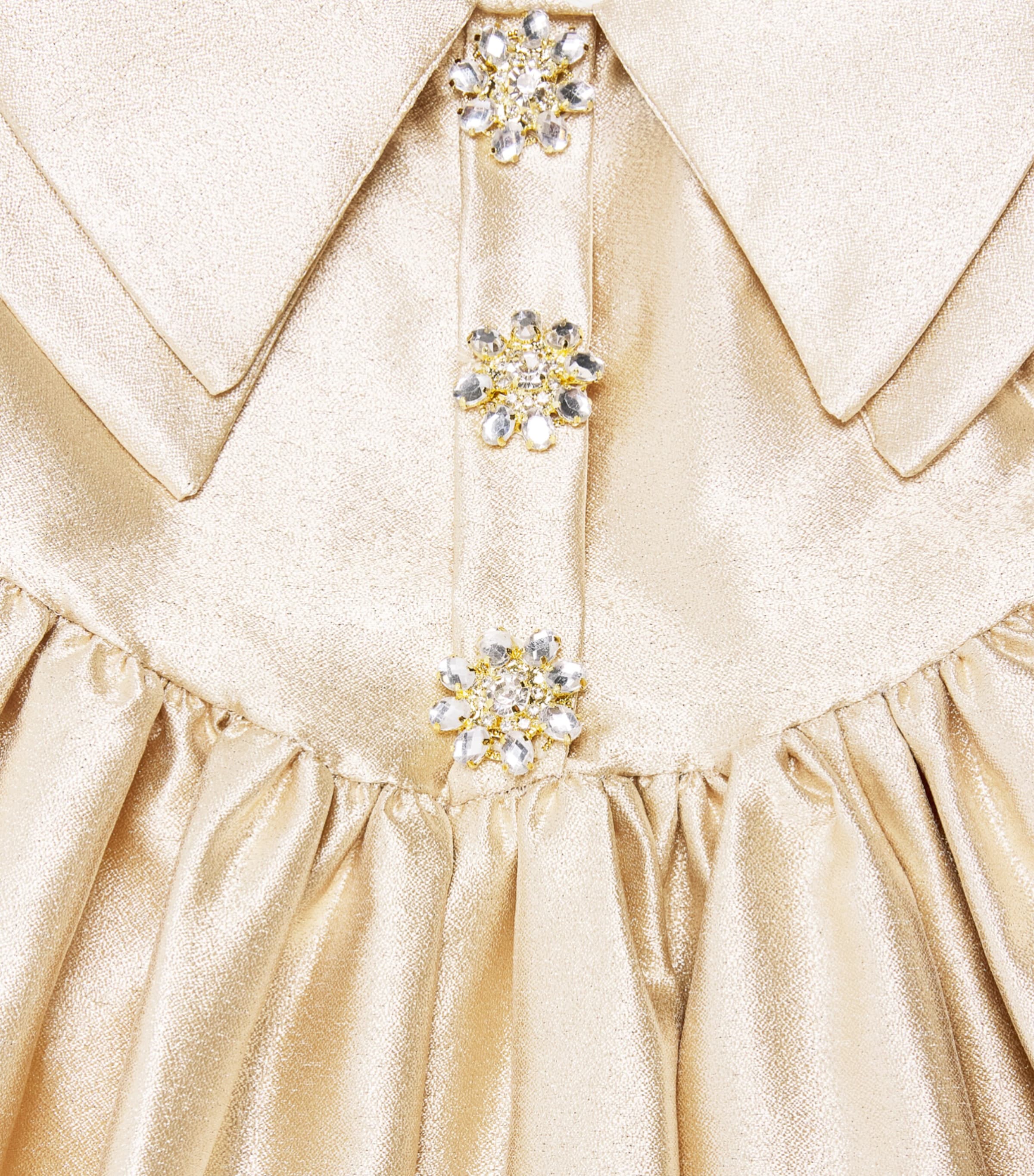 Mama Luma Gold Satin Enchanting Brooch Dress (3-12 Years) | Harrods UK