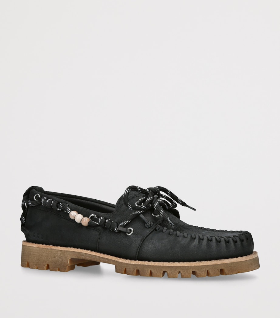 Golden Goose Suede Cruise Boat Shoes Black Image 3