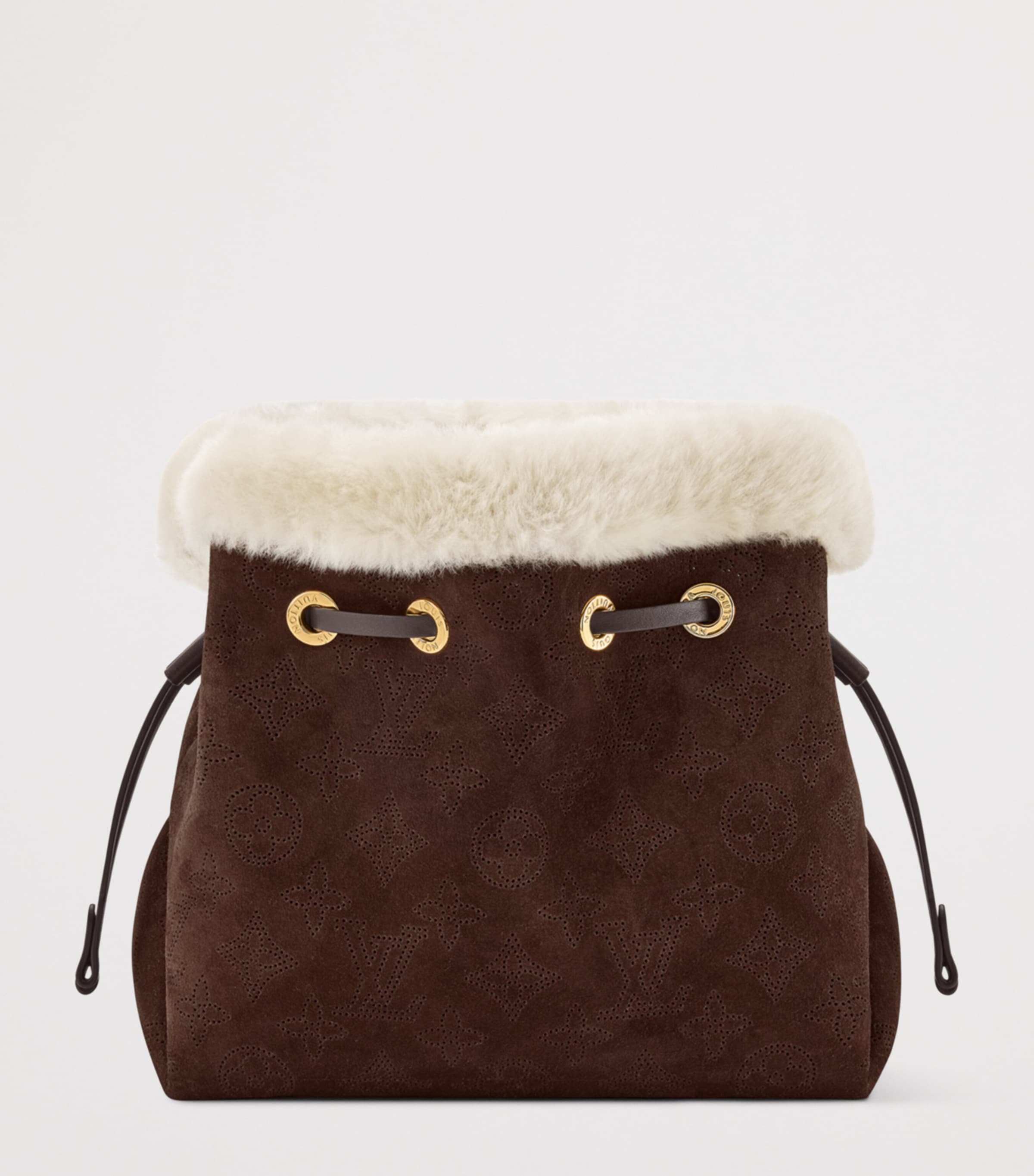 Leather Bella Bucket Bag CHOCOLATE BROWN Image 3