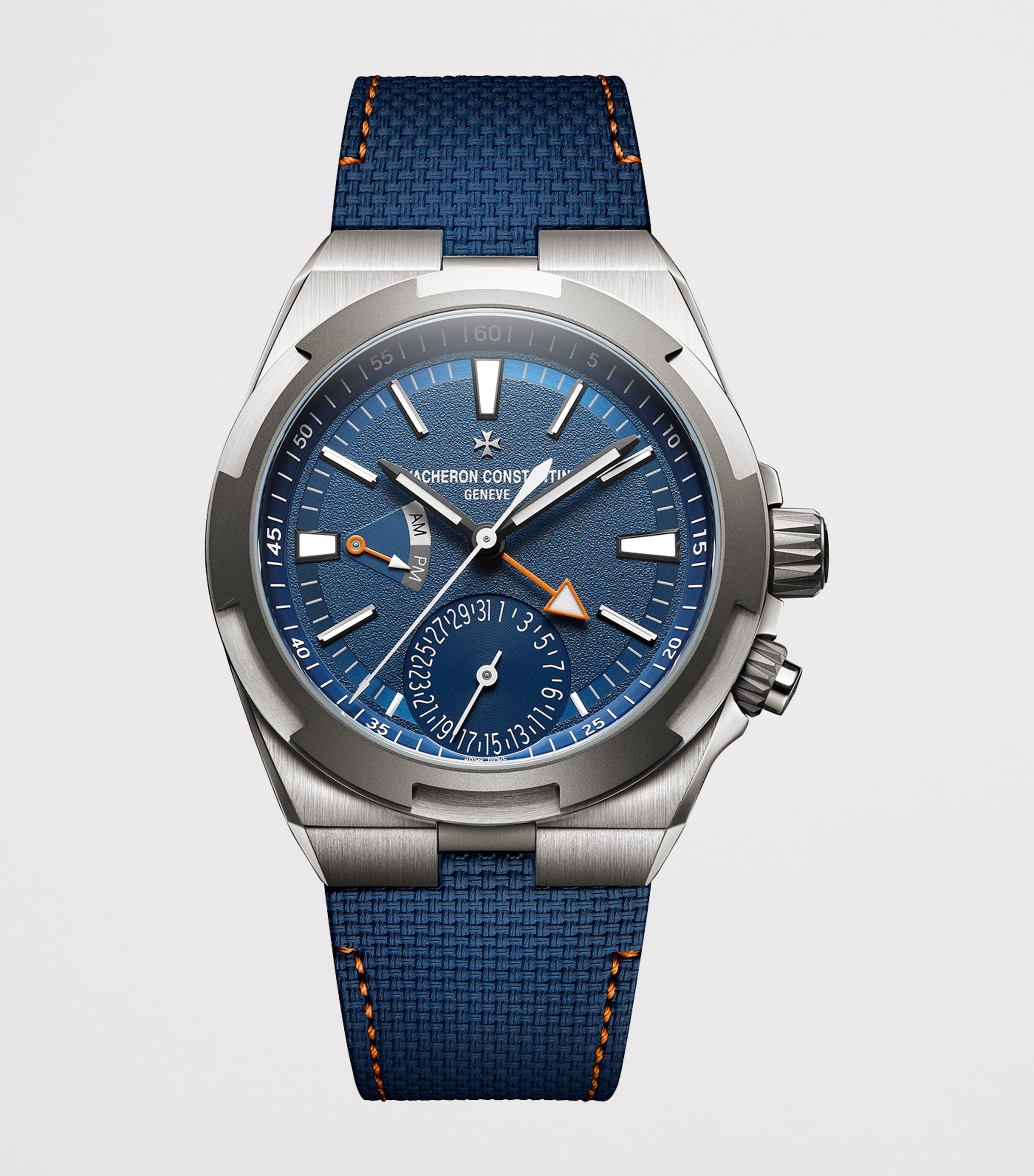 Vacheron Constantin Titanium Overseas Dual Time Cardinal Points East Watch 41mm Blue Image 2