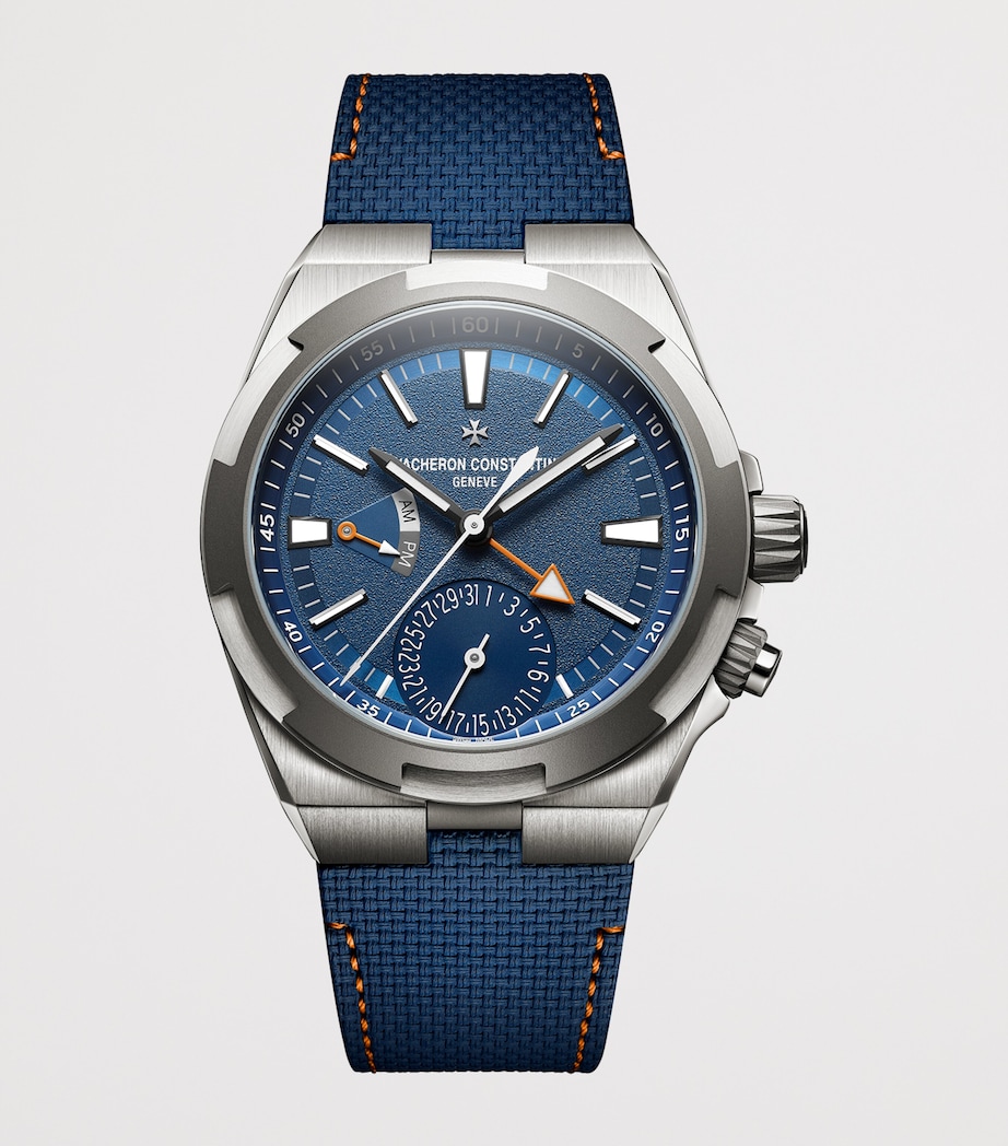 Vacheron Constantin Titanium Overseas Dual Time Cardinal Points East Watch 41mm Blue Image 2