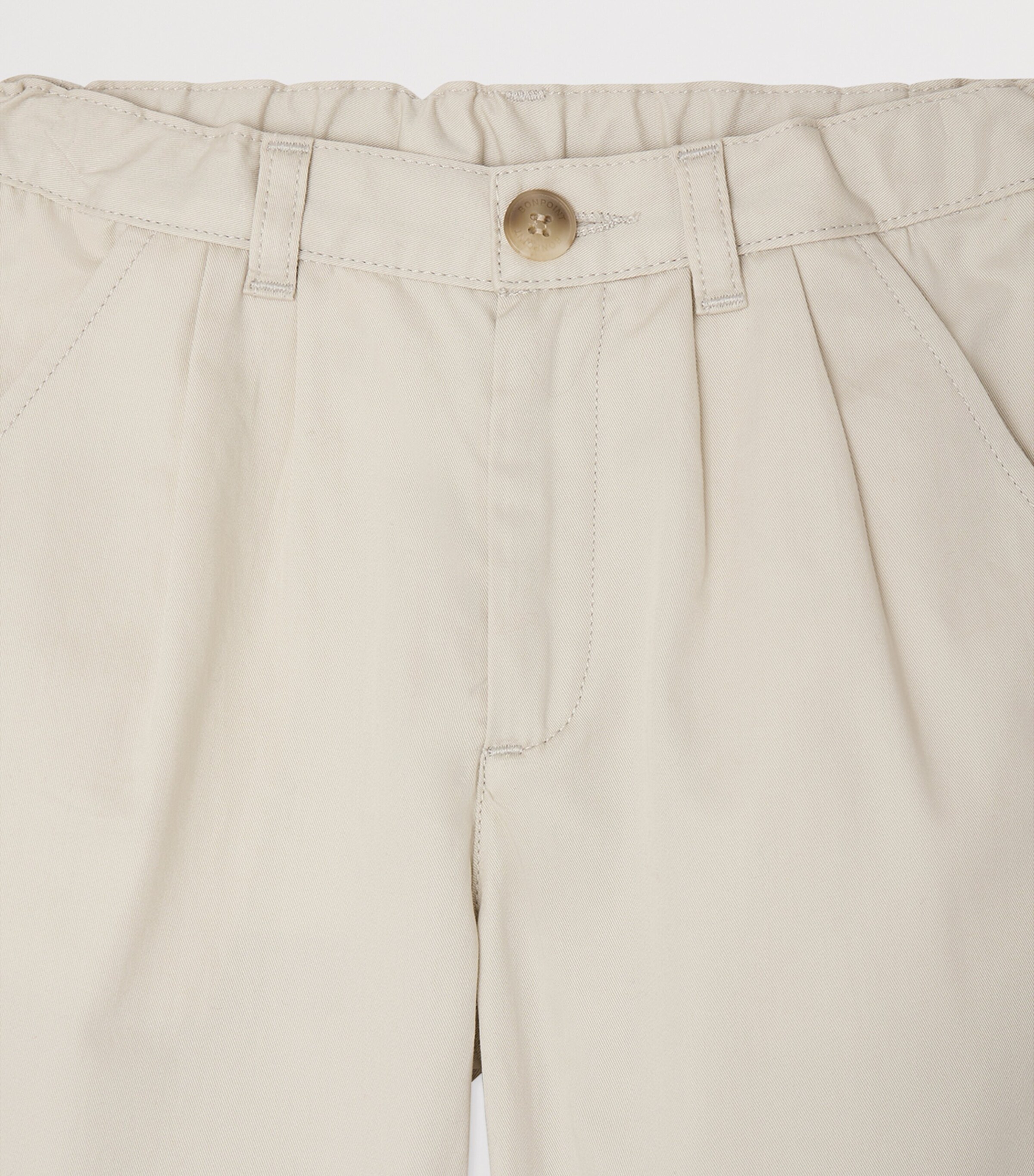 Bonpoint Cotton Trousers (10-14 Years) Craie Image 3