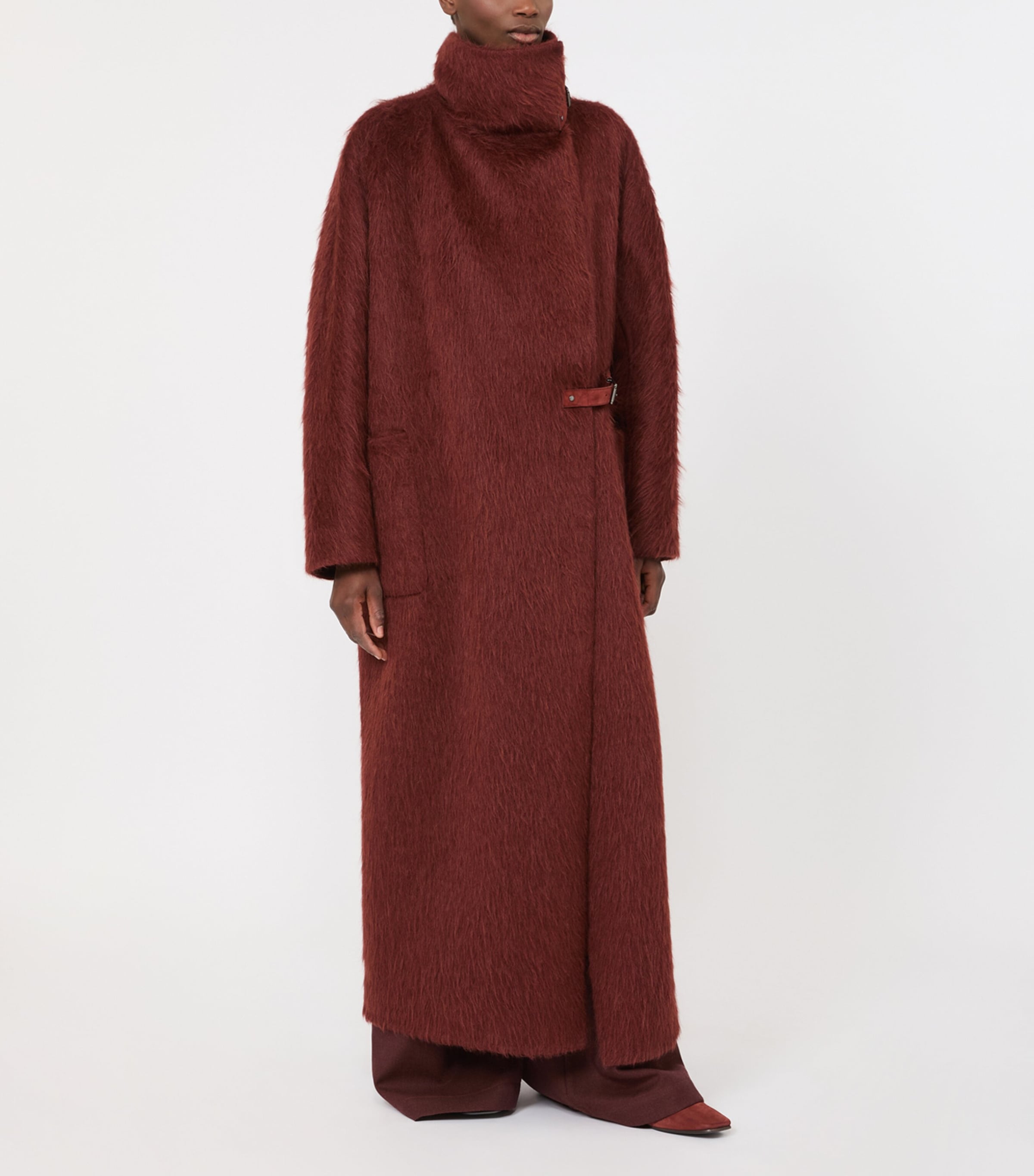 Max Mara Womens Virgin Wool-Alpaca Coat Rust Image 2