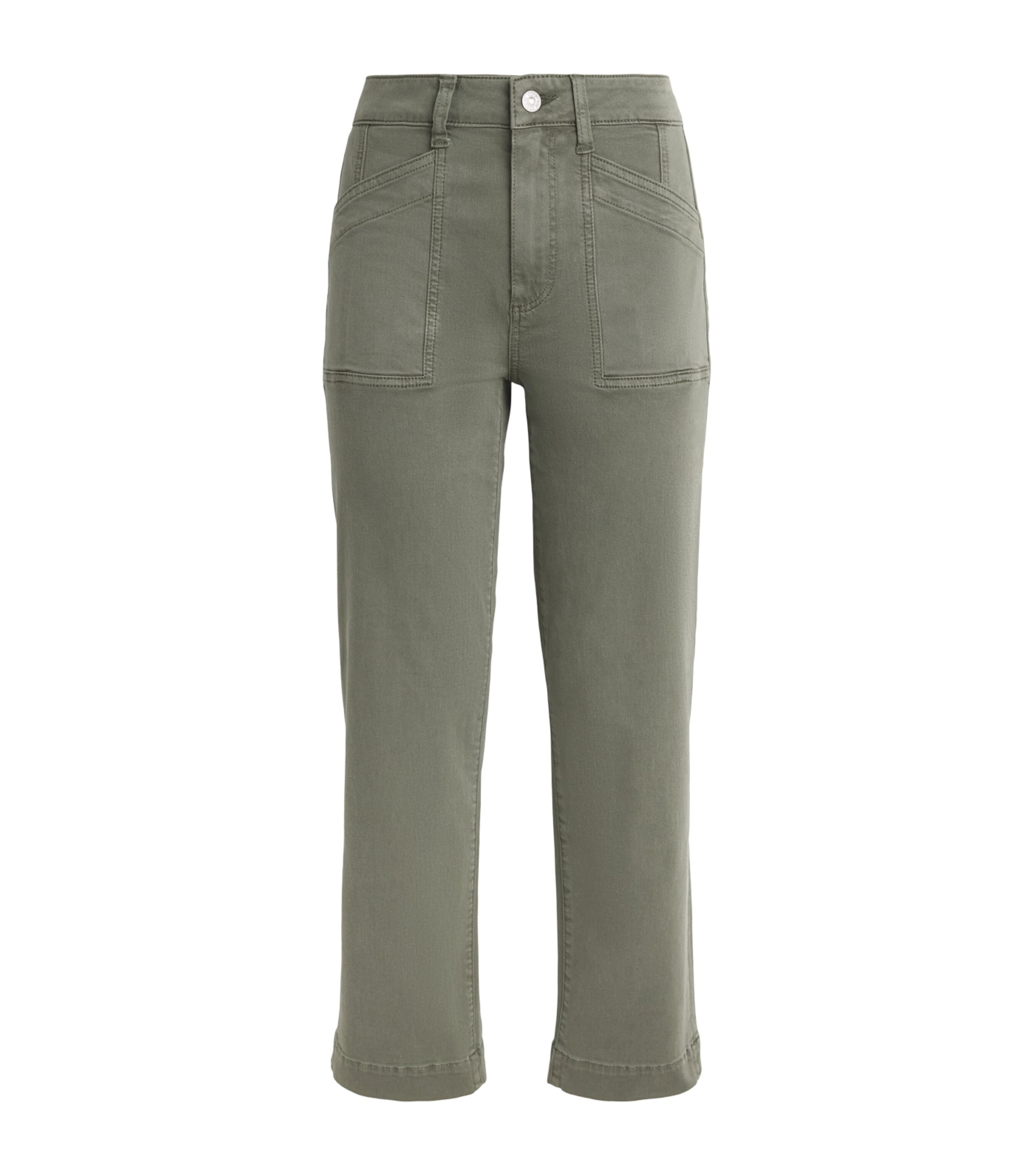 PAIGE Womens Quincy Straight Jeans Vintge Ivy Grn Image 1