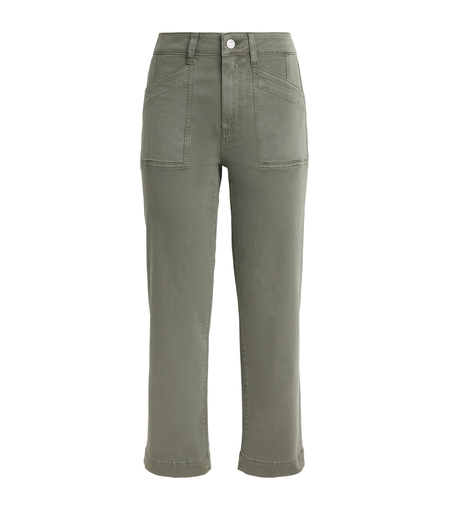 PAIGE Womens Quincy Straight Jeans Vintge Ivy Grn Image 1