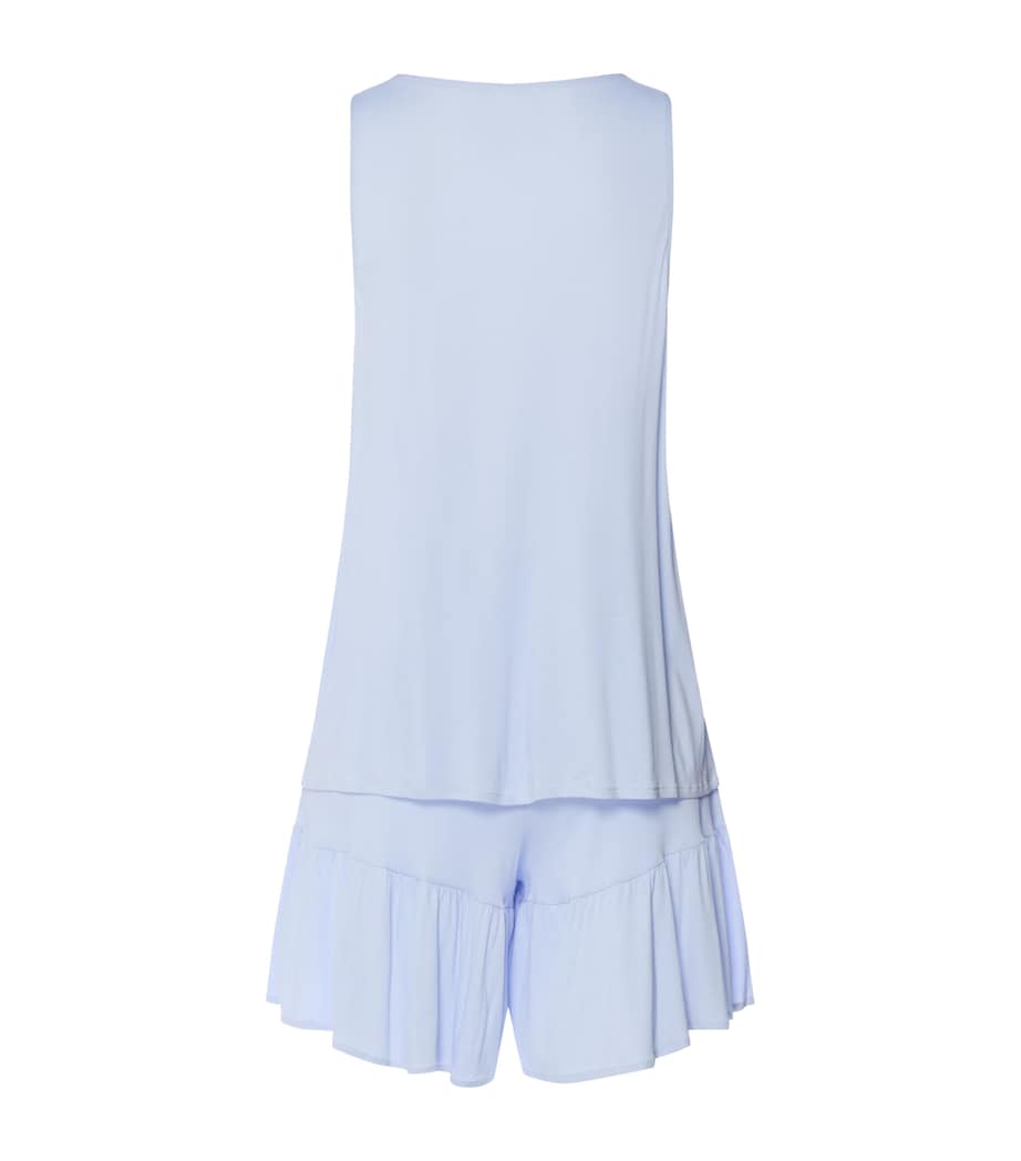 Hanro Womens Modal Isabella Short Pyjama Set Blue Dove Image 5