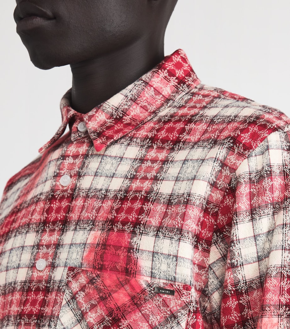Distressed Bleached Flannel Shirt SAMBA Image 6