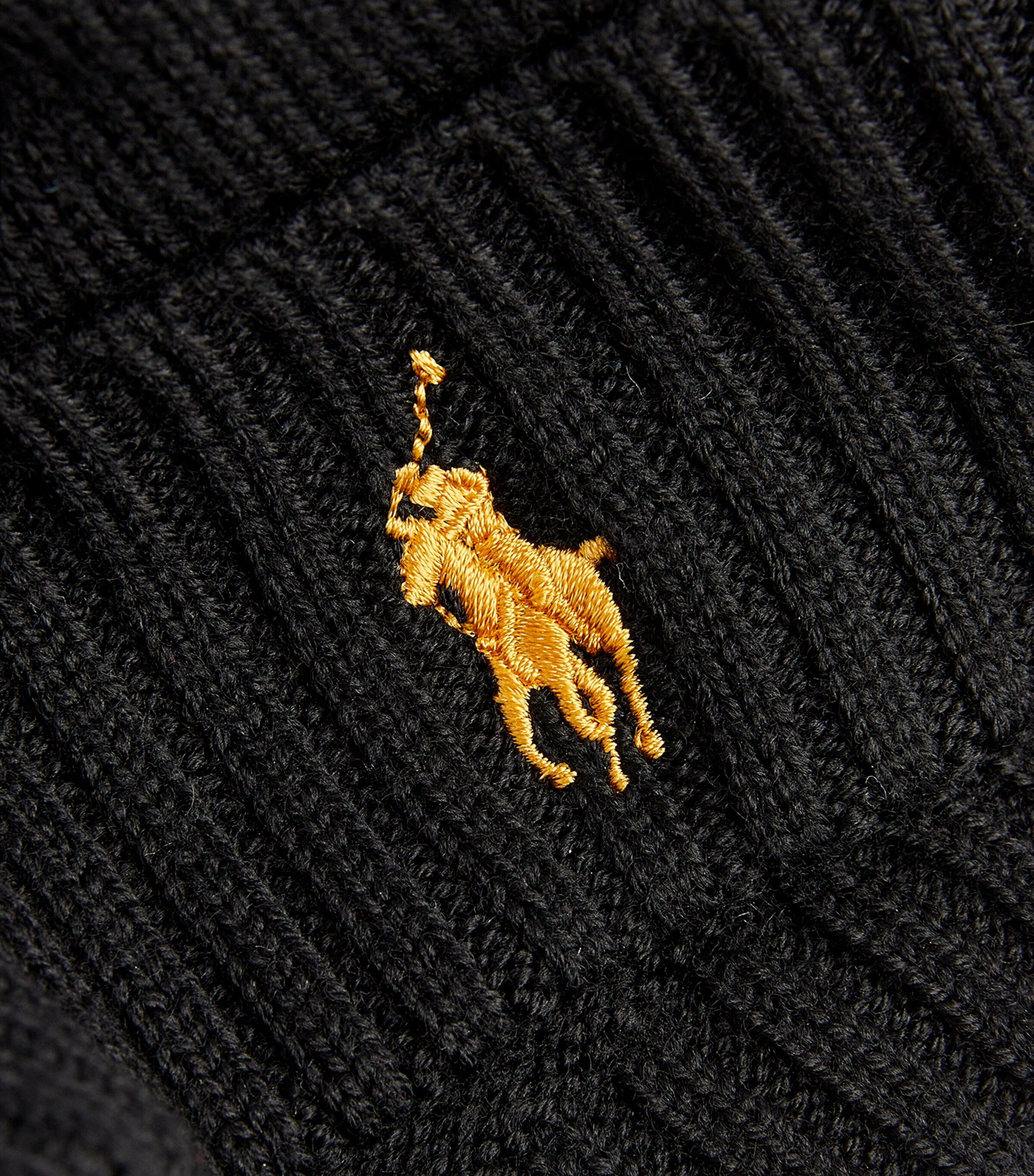 Polo Ralph Lauren Wool Polo Pony Beanie Black Image 4