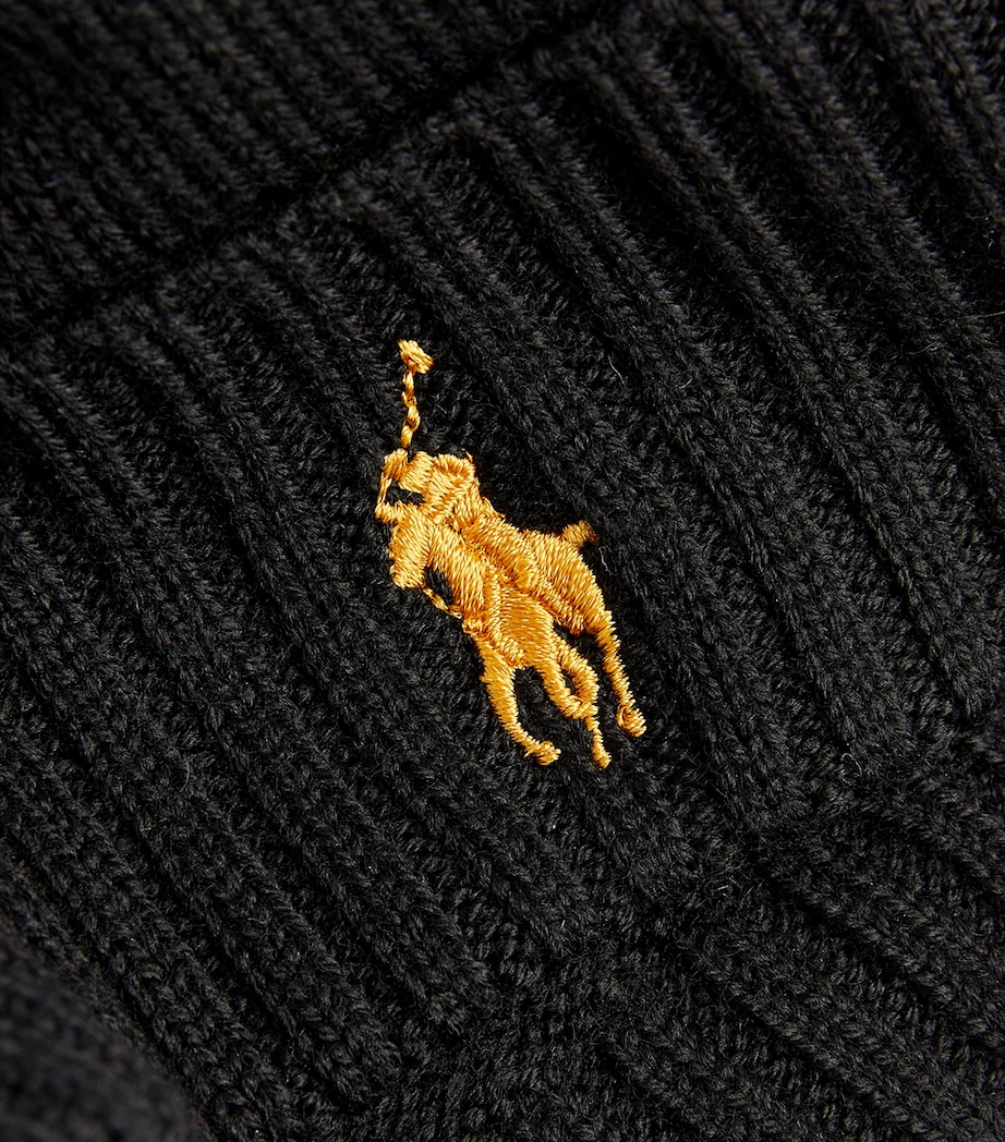 Polo Ralph Lauren Wool Polo Pony Beanie Black Image 4