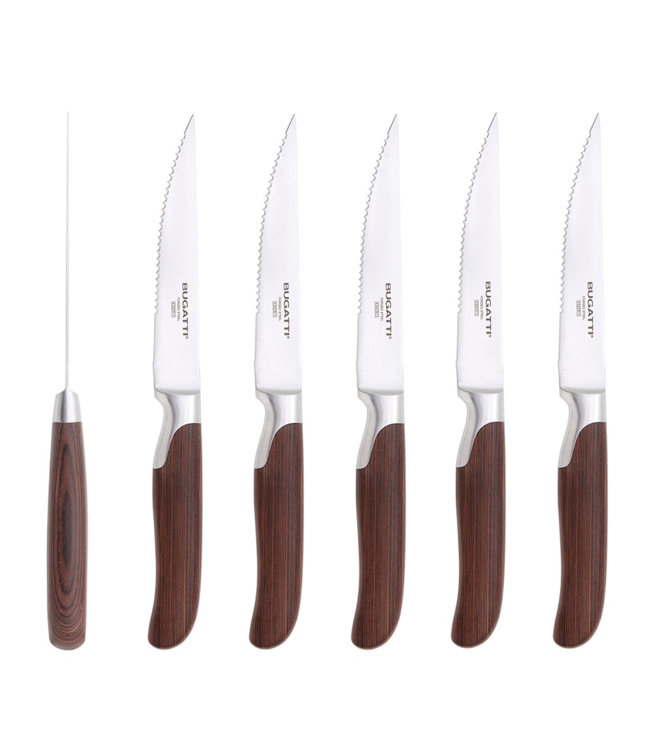 Set of 4 En Cruz Pakka Serrated Steak Knives STEEL Image 1