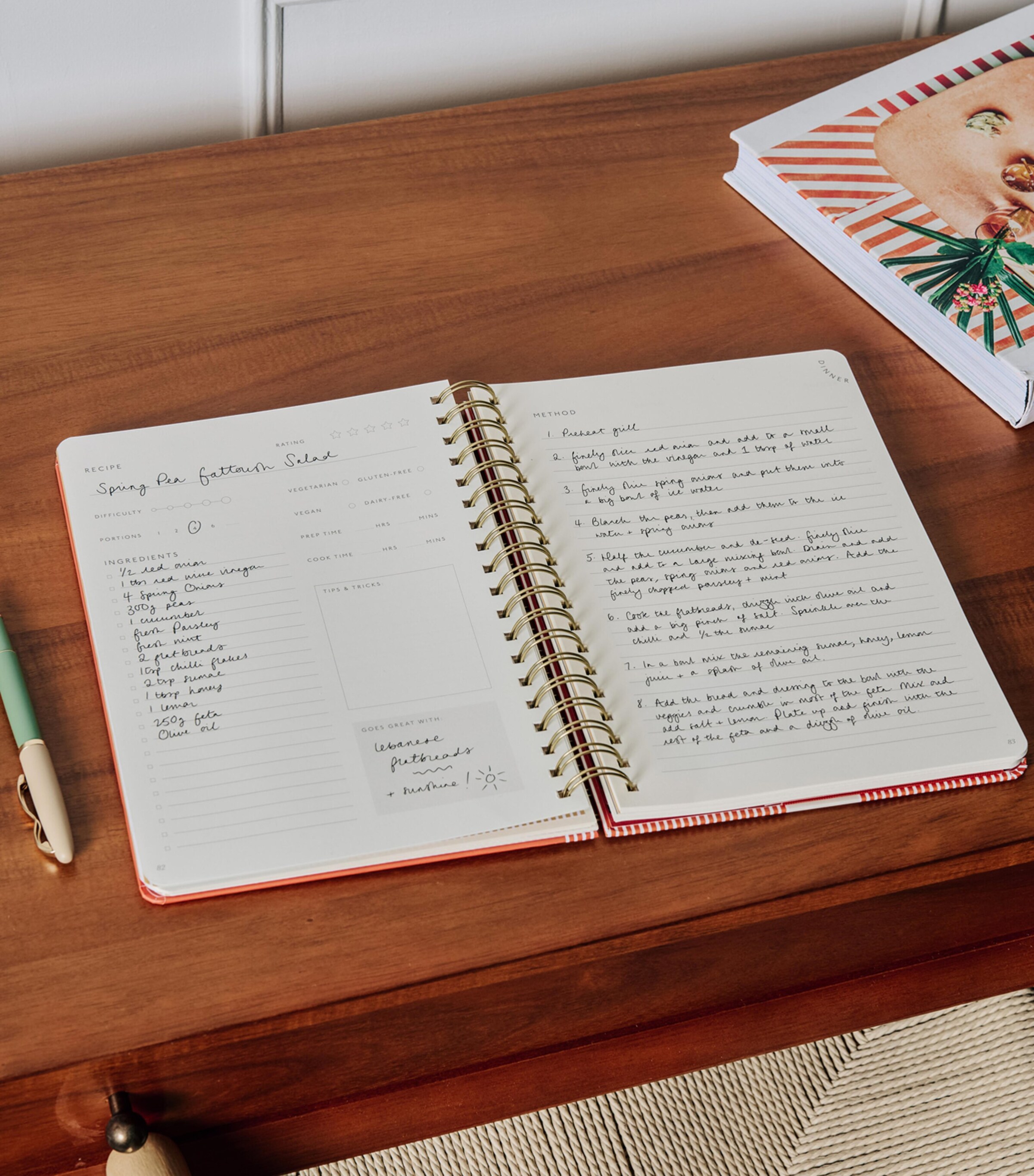 Papier Eat Well Recipe Journal Orange Image 2