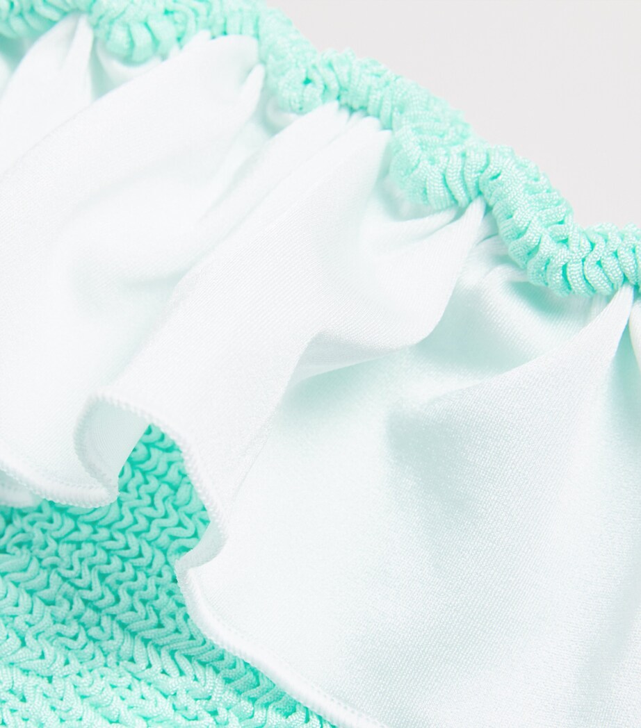 Frilled Olive Bikini (7-12 Years) METALLIC MINT Image 3