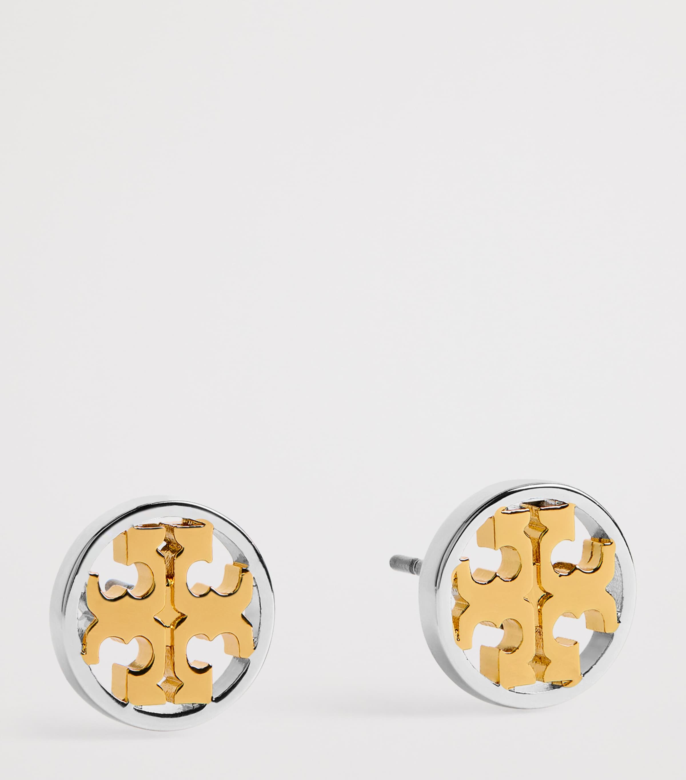 Tory Burch Gold and Silver-Plated Icon Stud Earrings Tory Gold / Slvr Image 3