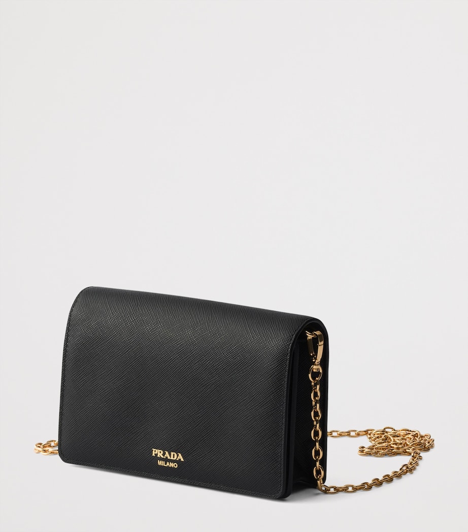 Prada Mini Saffiano Leather Cross-Body Bag Black Image 2