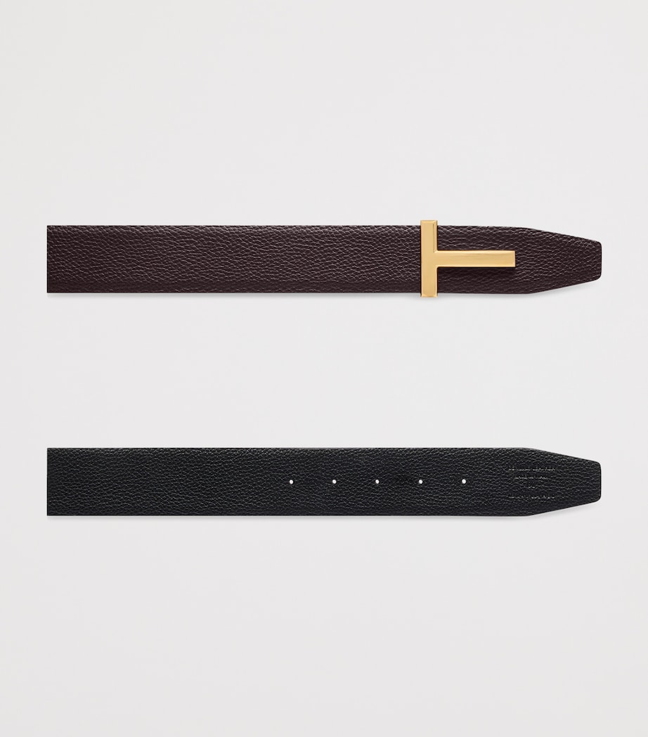Leather Reversible T Icon Belt 3RN06 Image 2