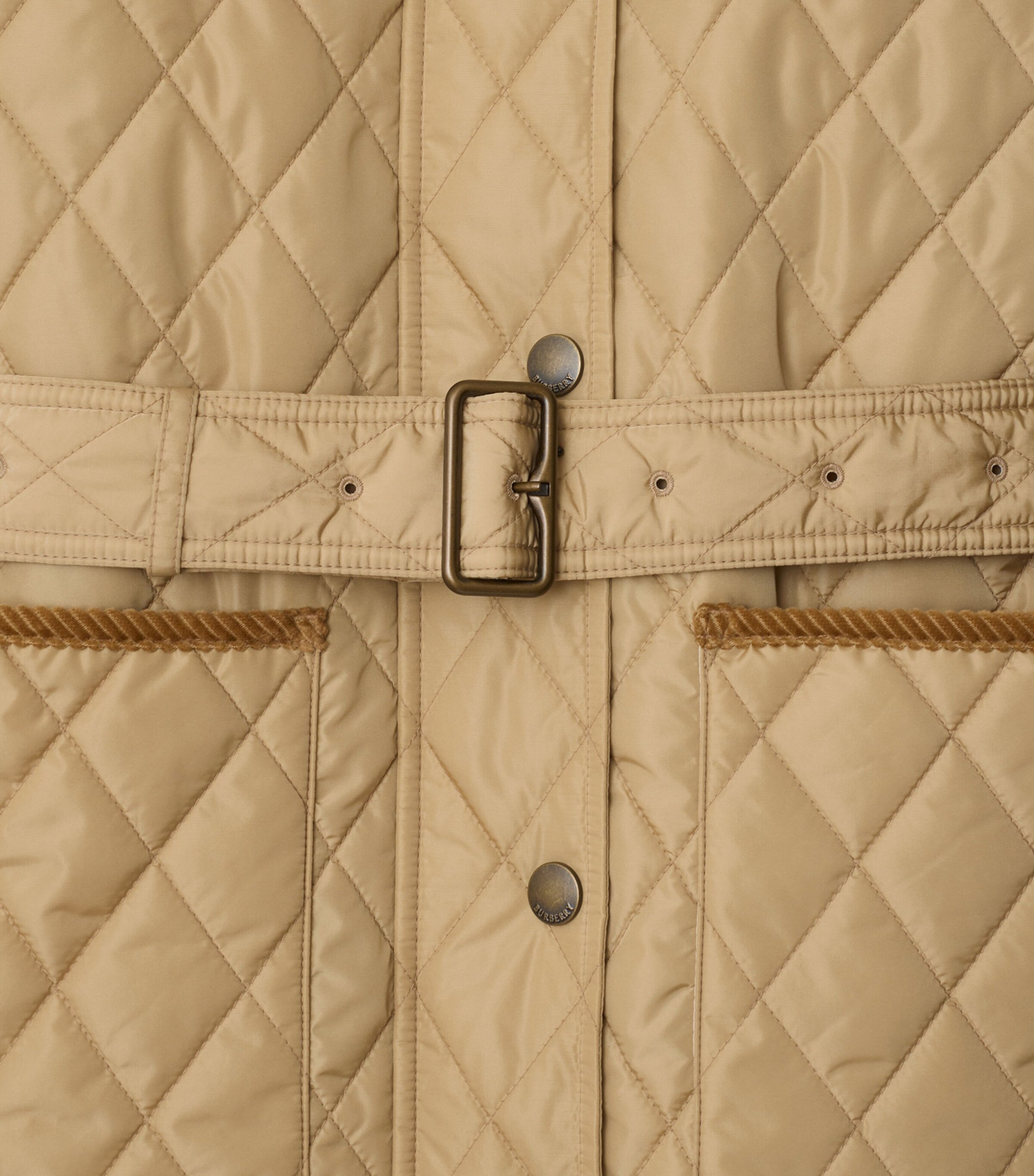 Quilted Belted Field Jacket FLAX Image 7