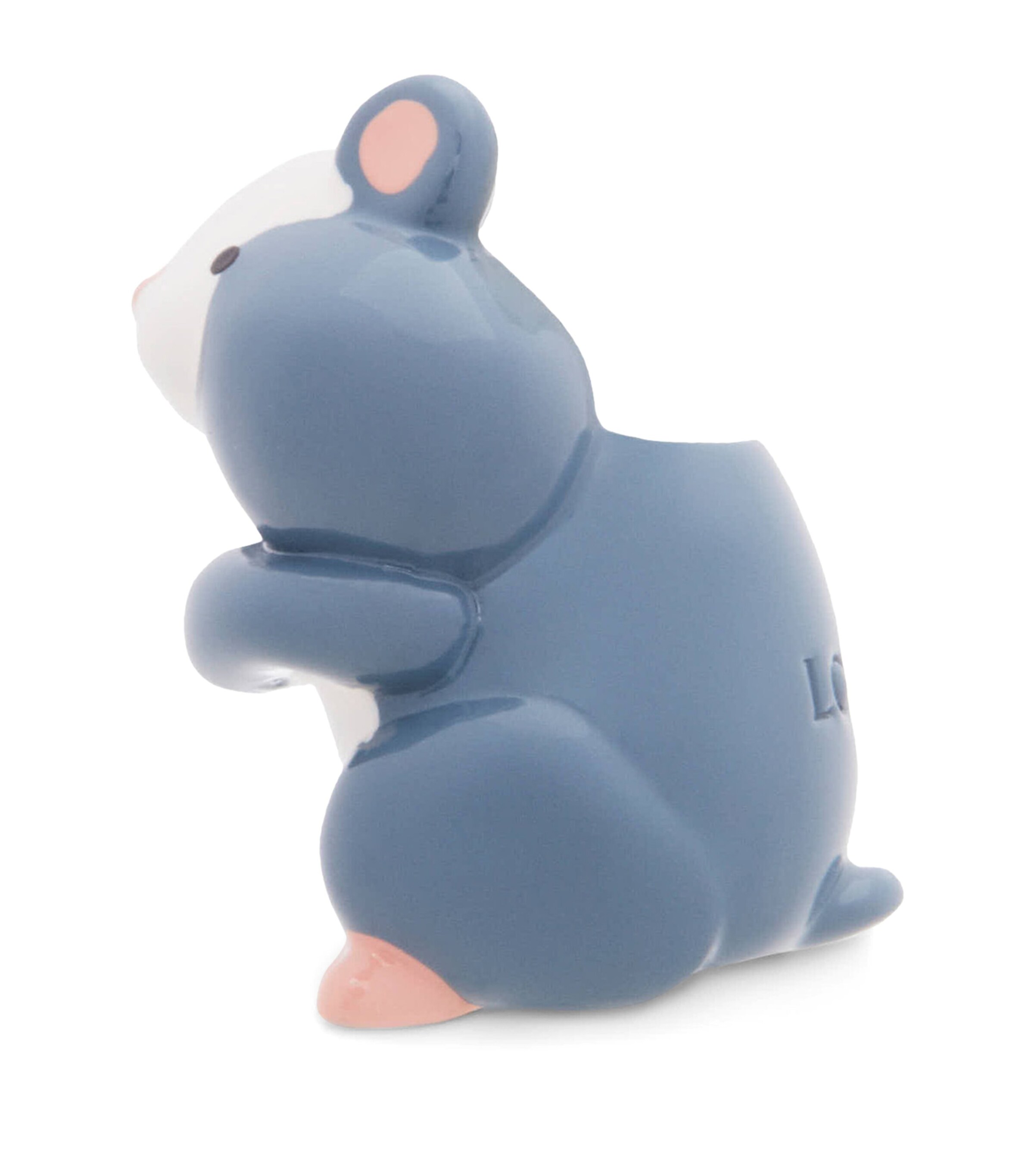 LOEWE Brass Hamster Dice Charm Grey Blue Image 1