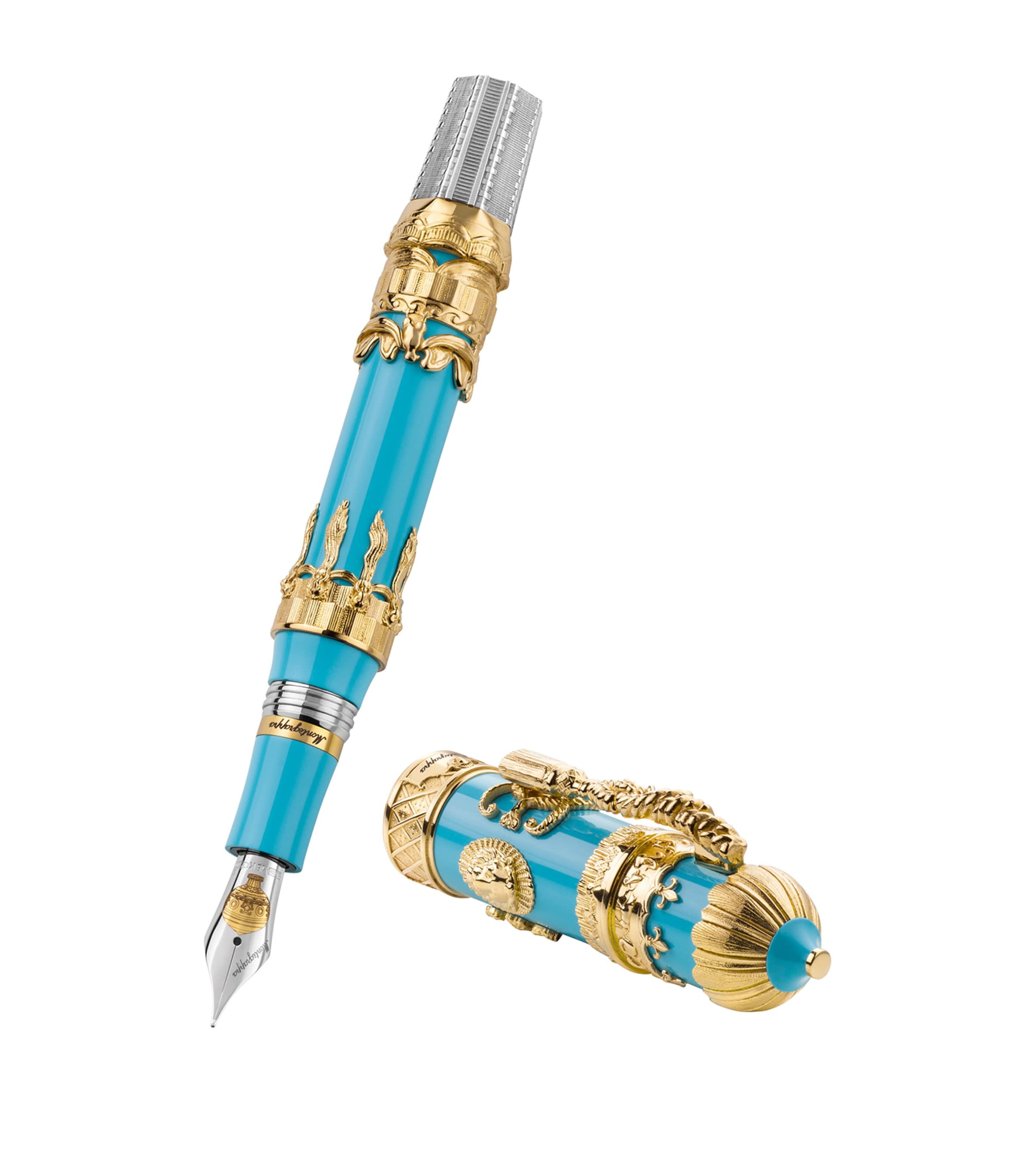 Resin and Yellow Gold Montgolfier Fountain Pen MULTI Image 3