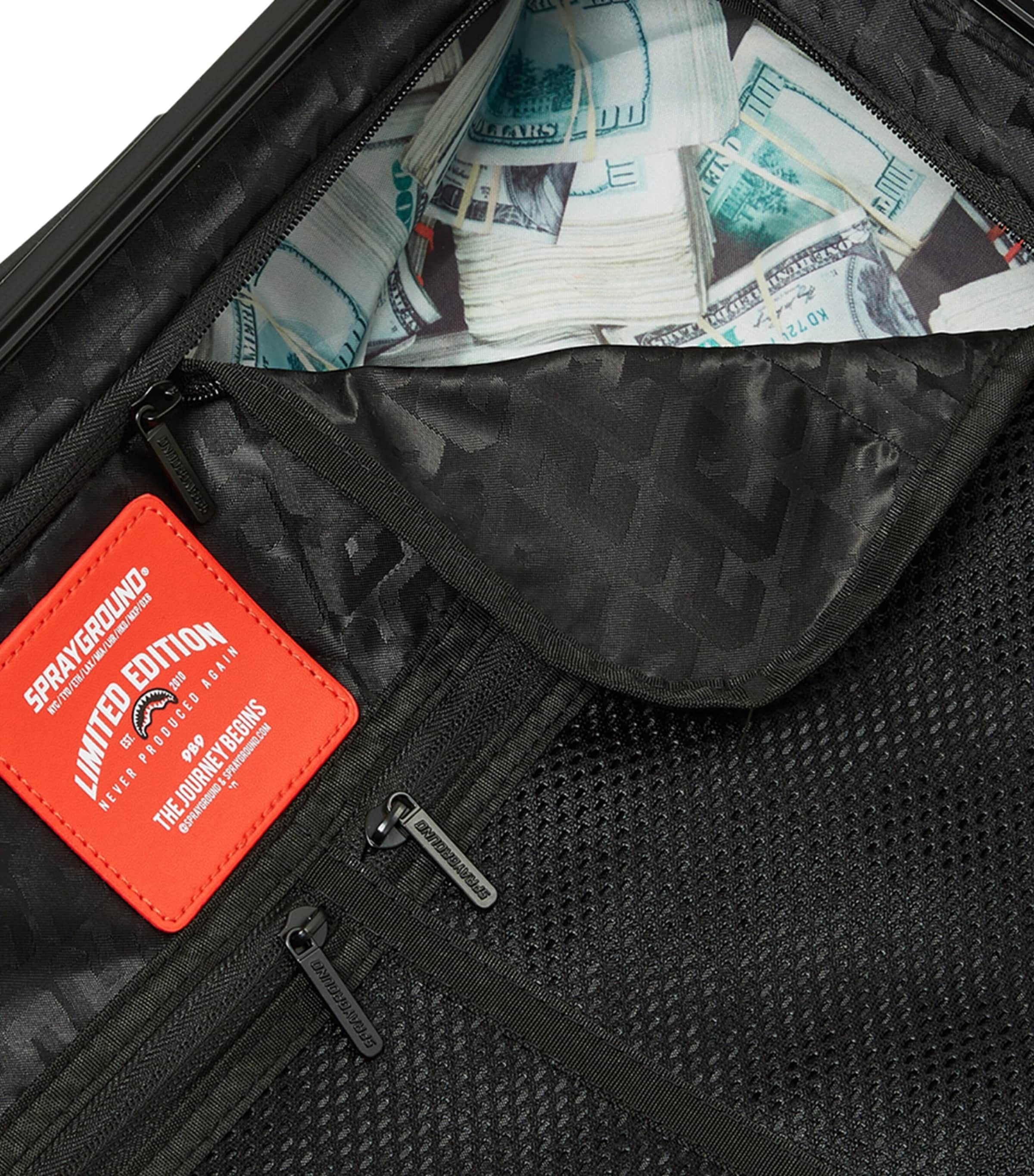 Sprayground Centre Rip Revealing Grey Check-In Suitcase (75cm) Grey Image 8