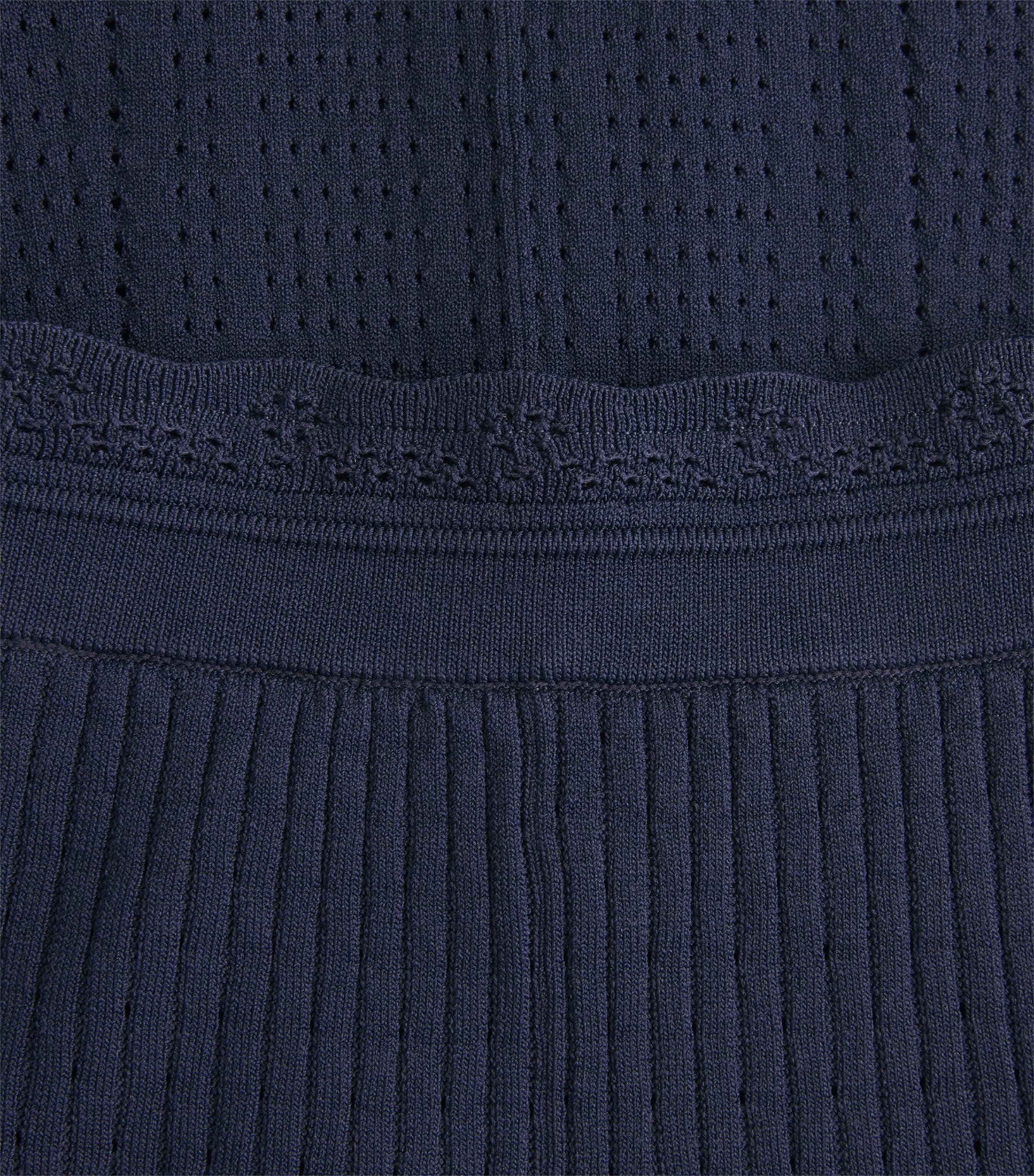 Sandro Paris Womens Pointelle Maxi Skirt Navy Blue Image 6