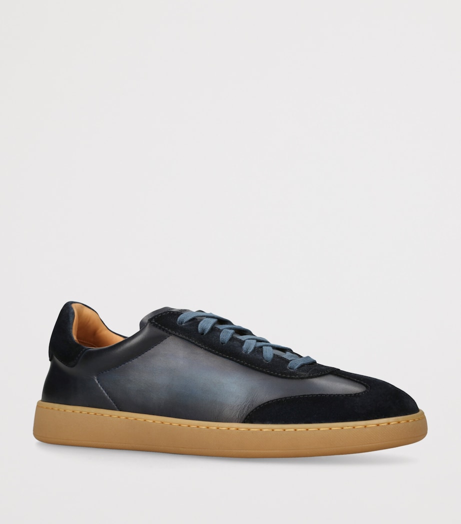 Leather and Suede Kaido 2.0 Sneakers NAVY Image 3